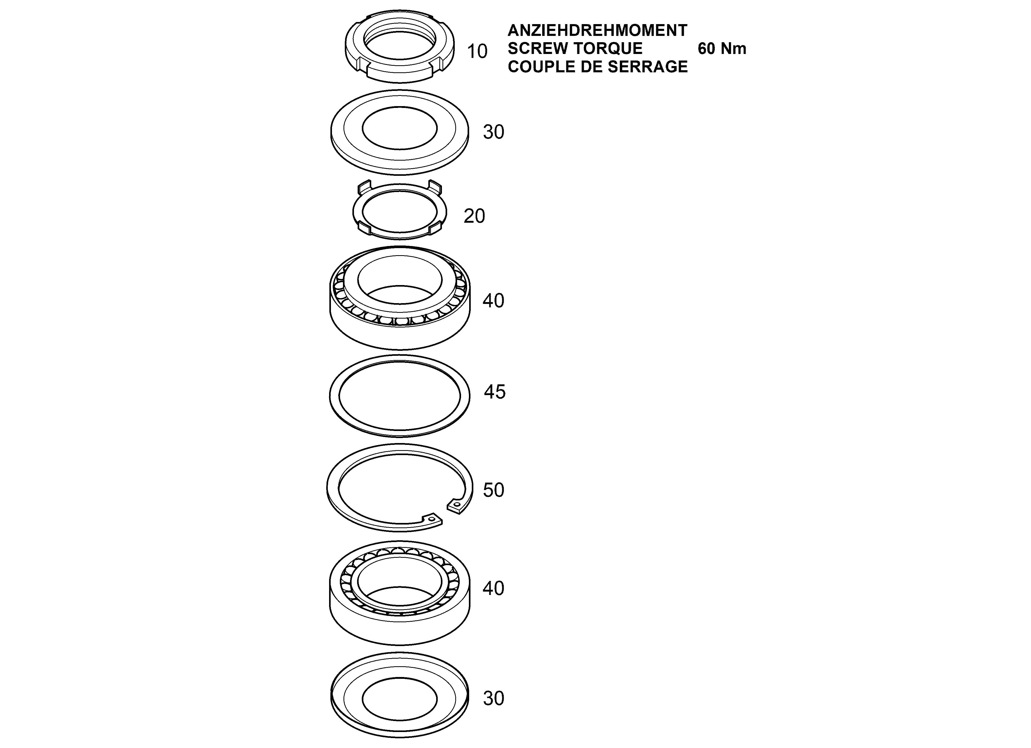 ГАЙКА ШЛИЦЕВАЯ M40X1,5 7005929 LIEBHERR
