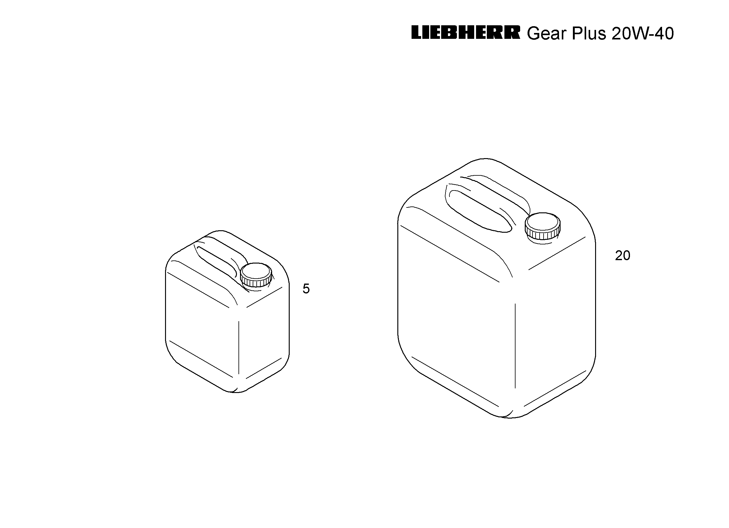 ТРАНСМИССИОННОЕ МАСЛО LIEBHERR/20W-40/20 l/GEBINDE 10330294 LIEBHERR