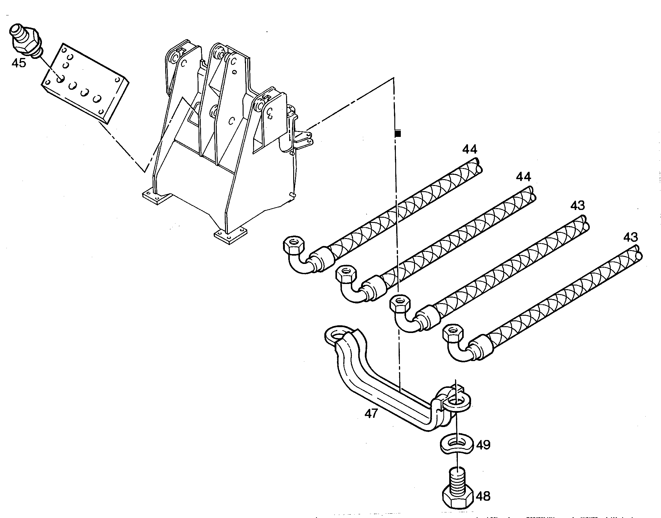 СКОБА DIN 3016-1 F1 60X25 W1-1 7615388 LIEBHERR