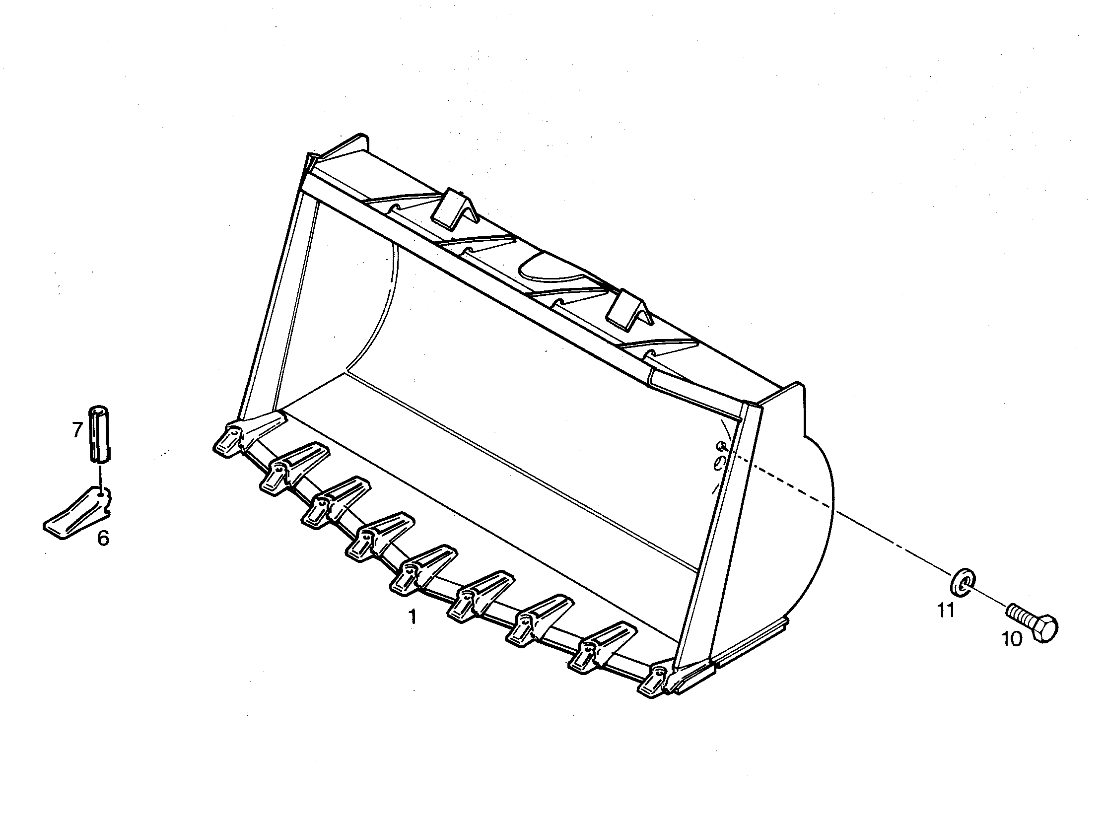 КОВШ ОТКИДНОЙ 3000mm 3m³ 9503070 LIEBHERR