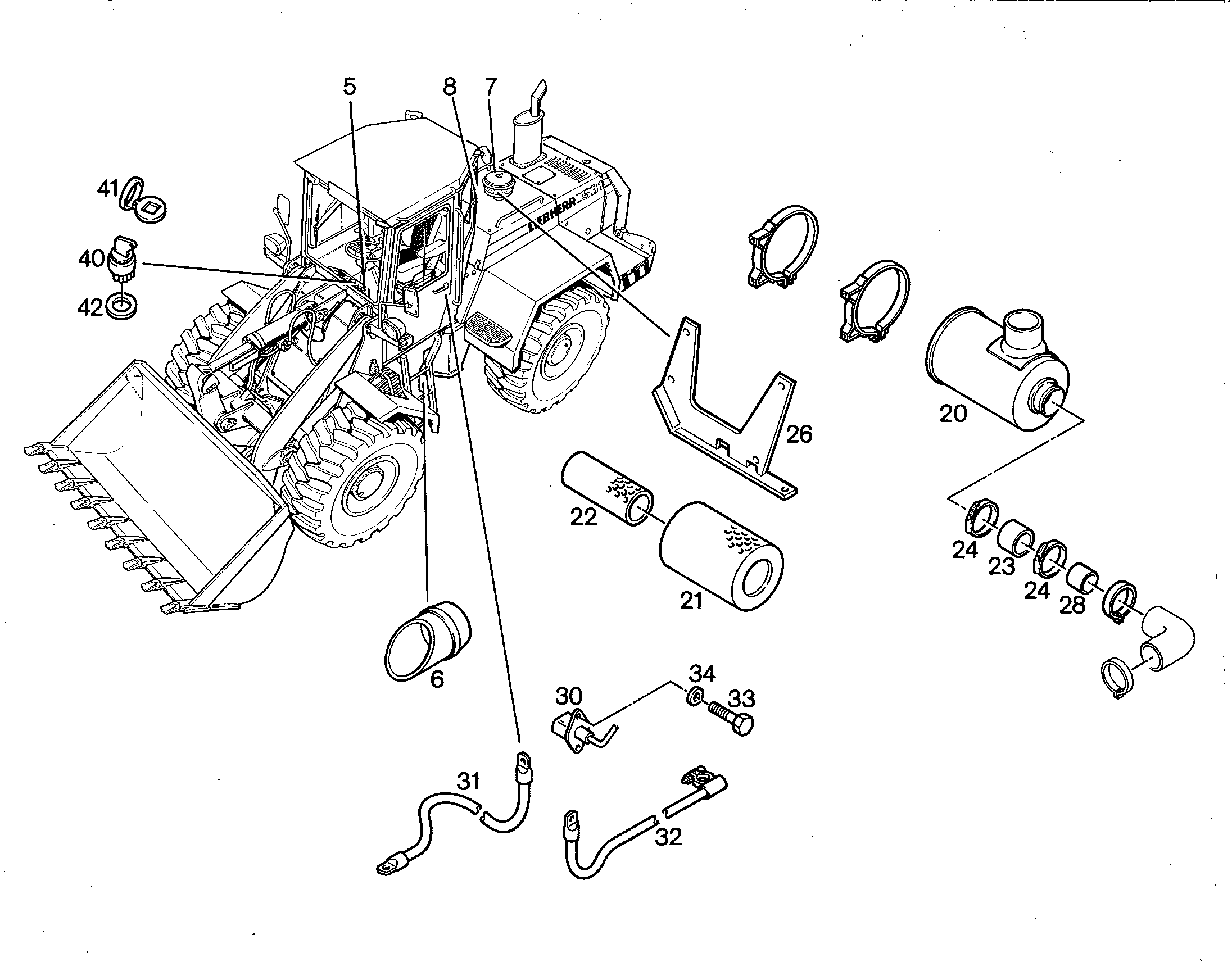 СКОБА ДЛЯ КРЕПЛЕНИЯ ШЛАНГА DIN 3017-1 A 140 130-150X13 W2 7616999 LIEBHERR