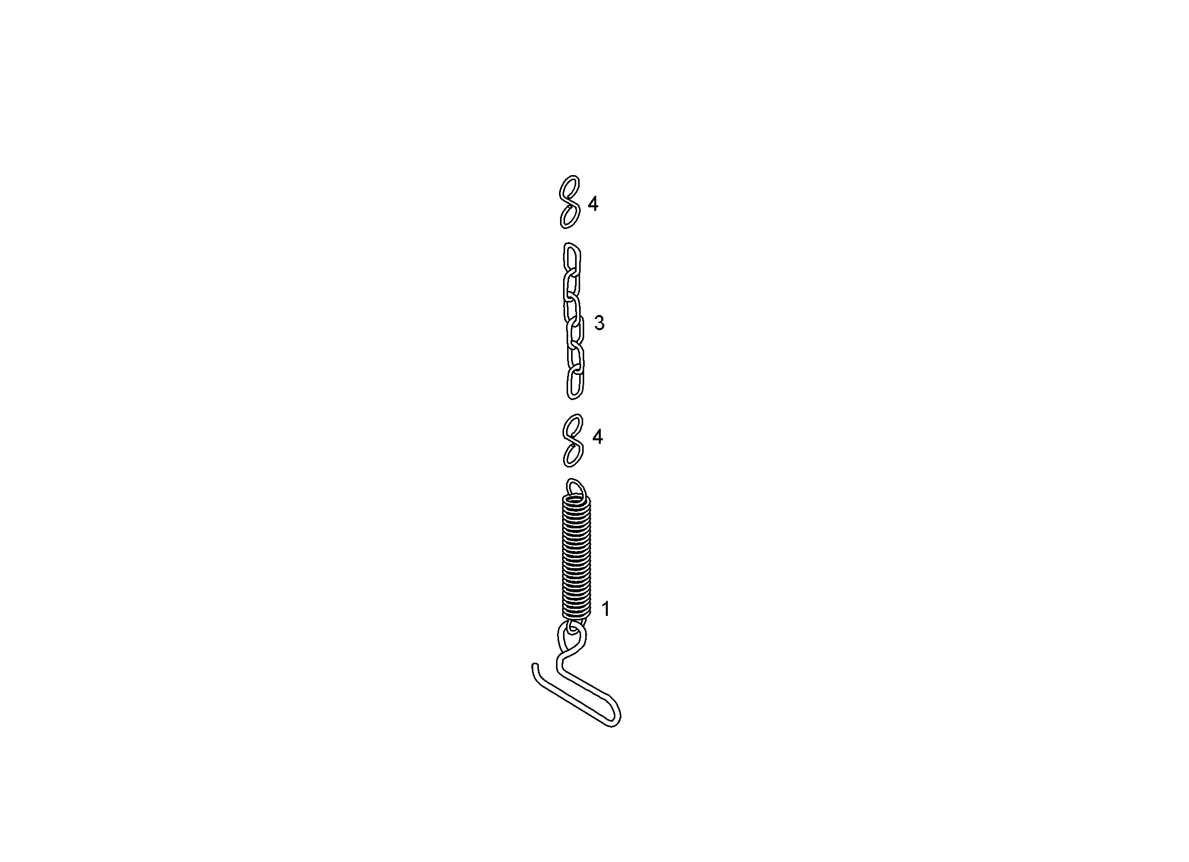 ПРУЖИНА НАТЯЖНАЯ 2X12X126 9131591 LIEBHERR