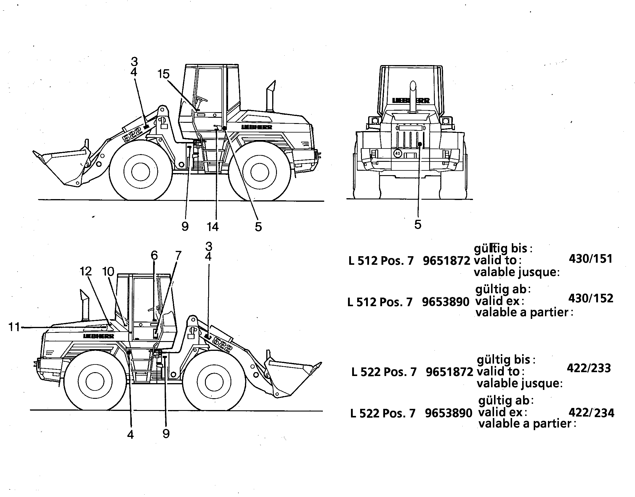 ТАБЛИЧКА BREMSE 50mmX38mm 9518662 LIEBHERR