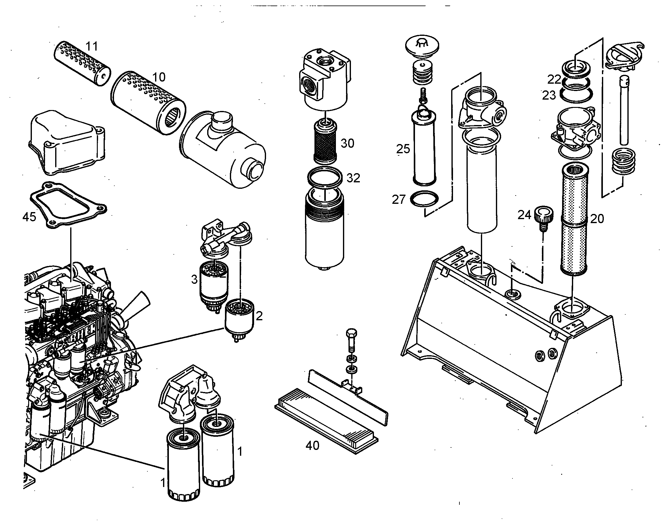 ФИЛЬТРУЮЩИЙ ЭЛЕМЕНТ 20µm 10037619 LIEBHERR