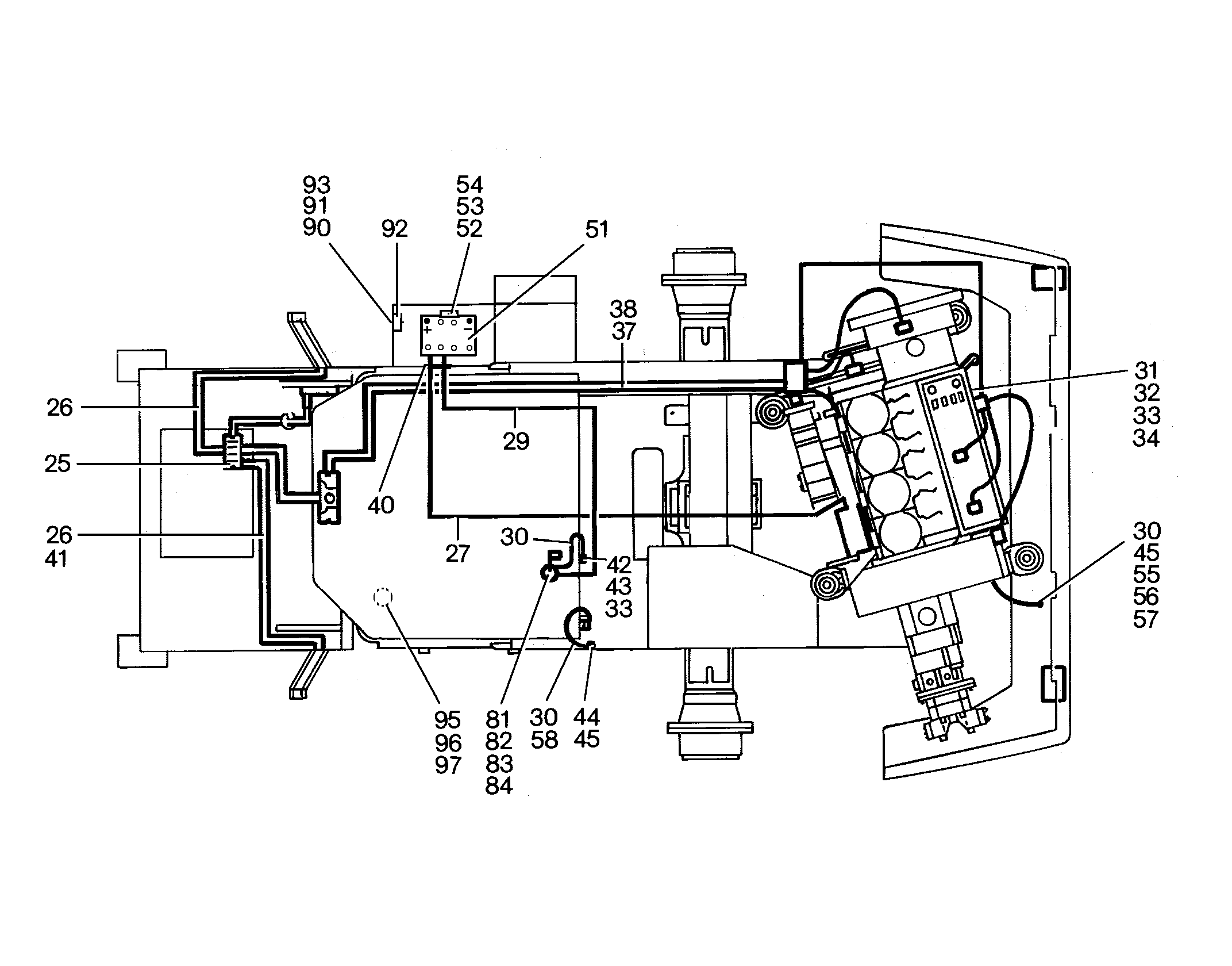 КАБЕЛЬ ЖГУТ РАЗЪЕД.АККУМУЛ. 9519661 LIEBHERR