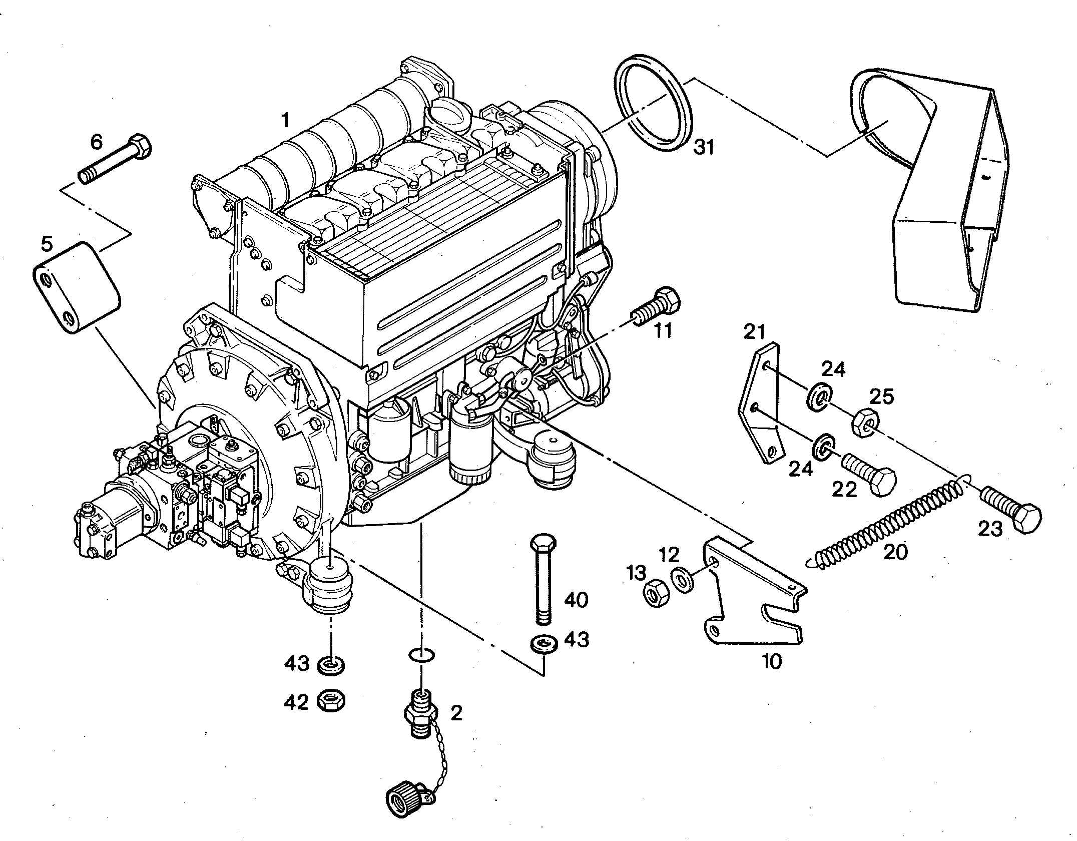 ДВИГАТЕЛЬ ДИЗЕЛЬНЫЙ BF4L1011F 49 kW 5716544 LIEBHERR
