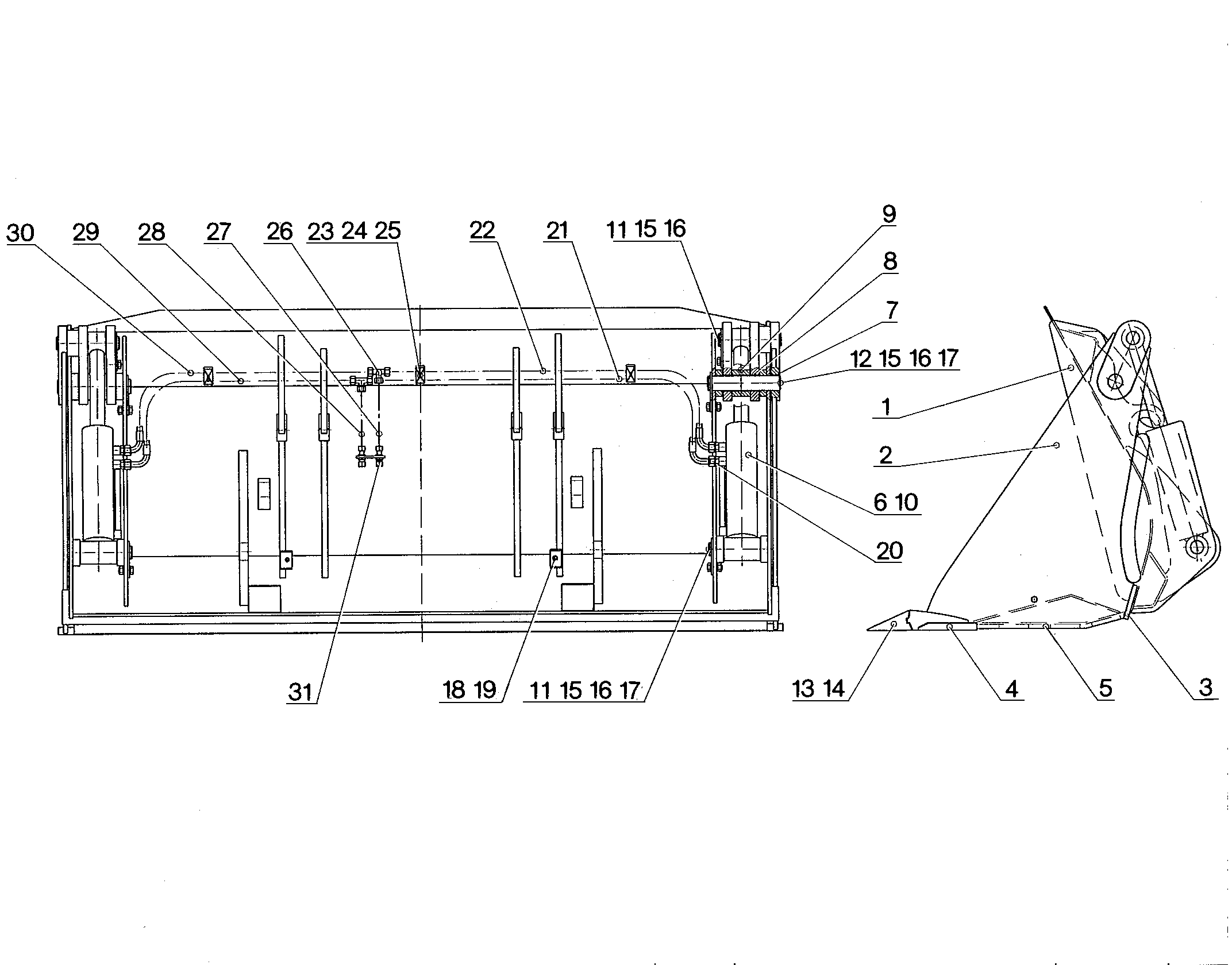 КОВШ, ЗАДНЯЯ СТОРОНА 7621187 LIEBHERR