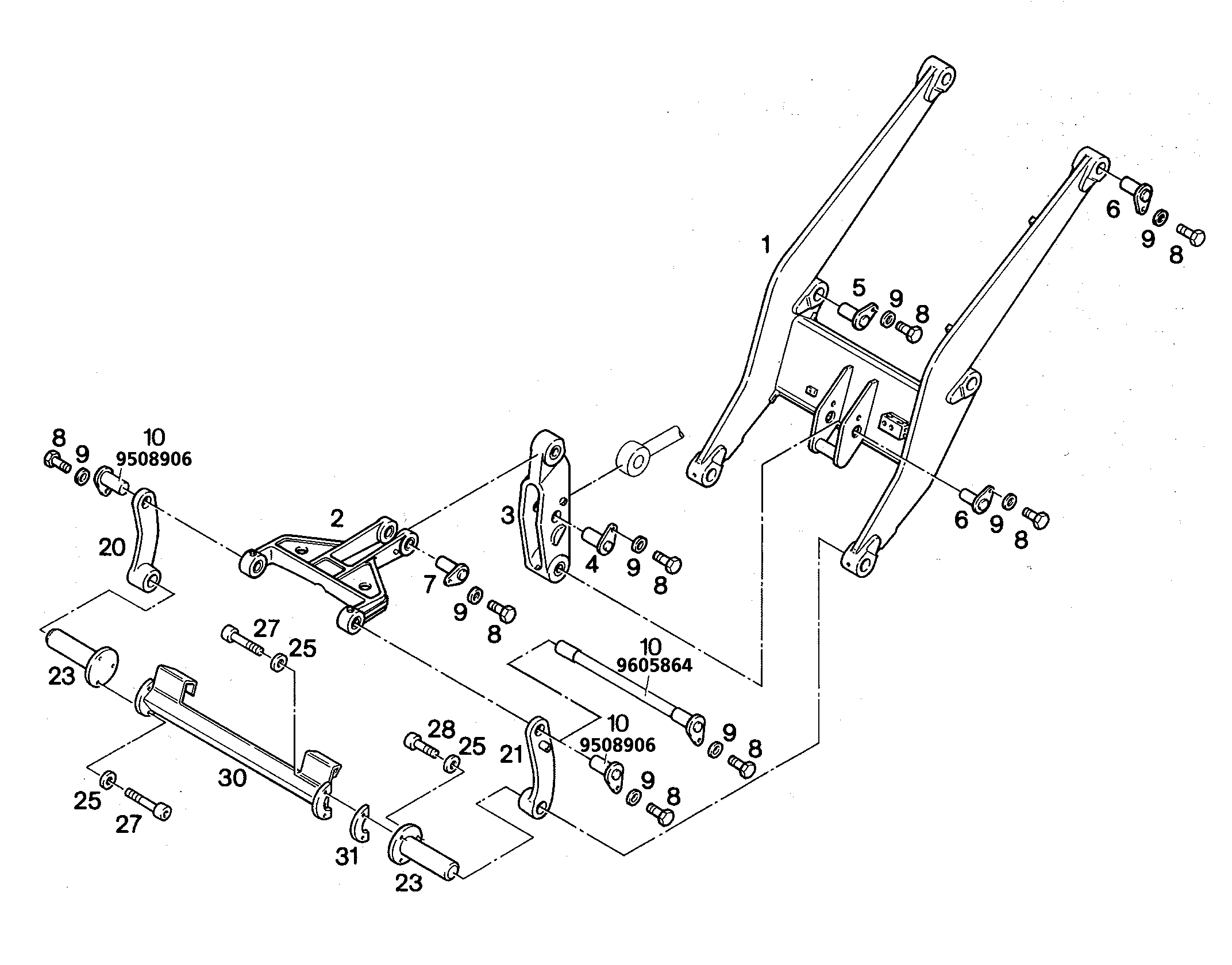 СЕРЬГА СОЕДИНИТЕЛЬНАЯ 9509343 LIEBHERR