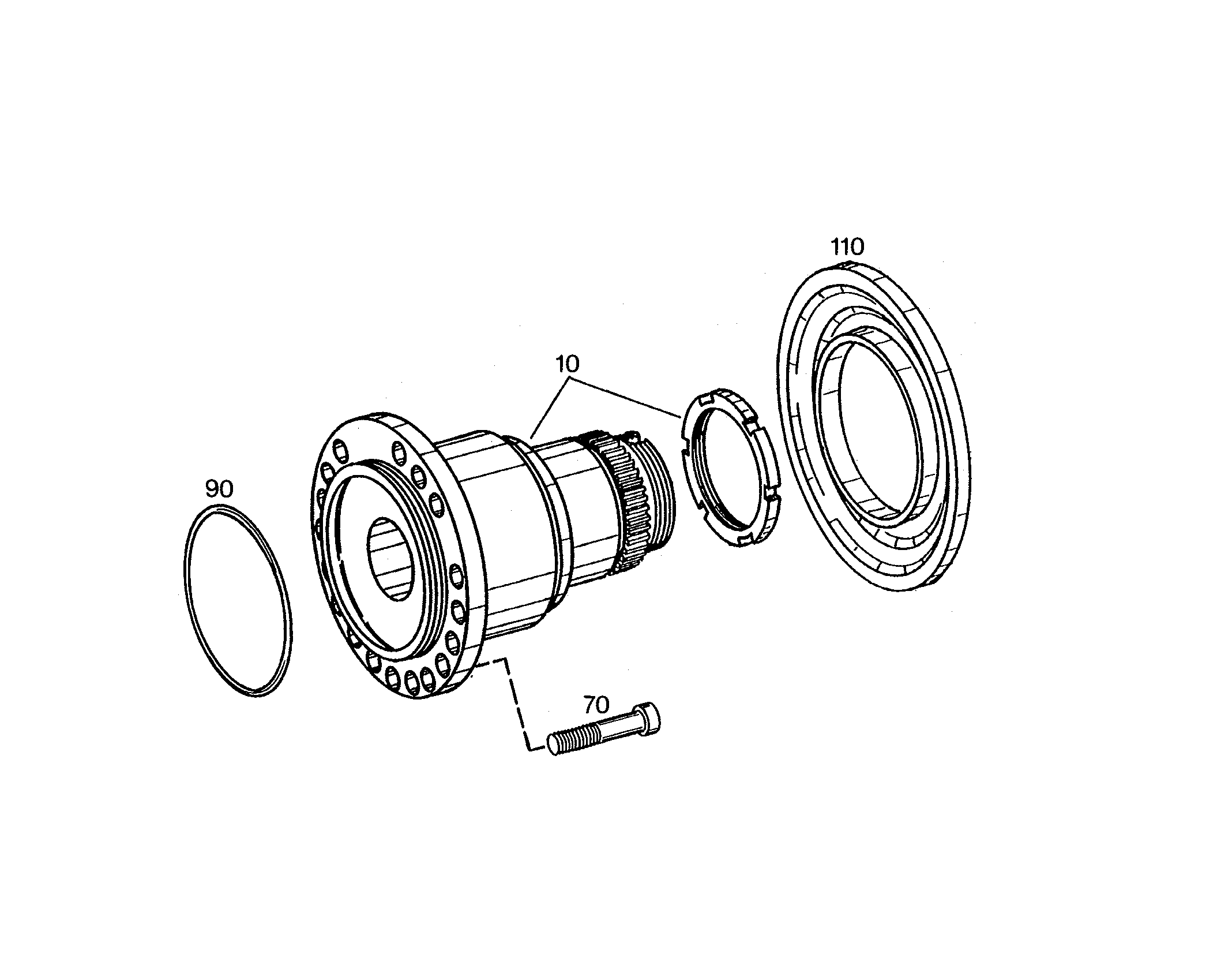 ГАЙКА ШЛИЦЕВАЯ 7022669 LIEBHERR