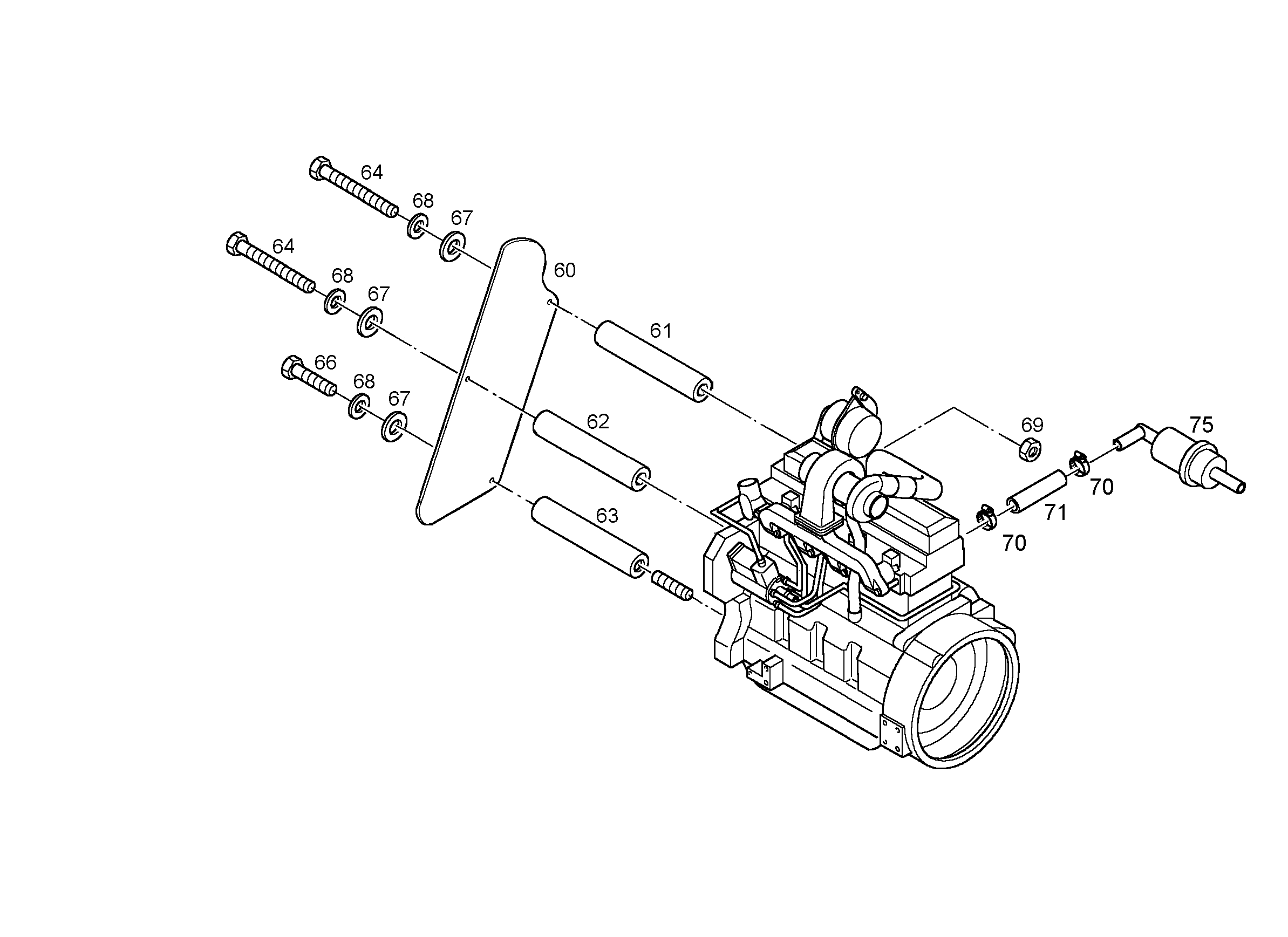 СКОБА ДЛЯ КРЕПЛЕНИЯ ШЛАНГА DIN 3017-2 B1 13 12-14X9 W1-2 7616702 LIEBHERR