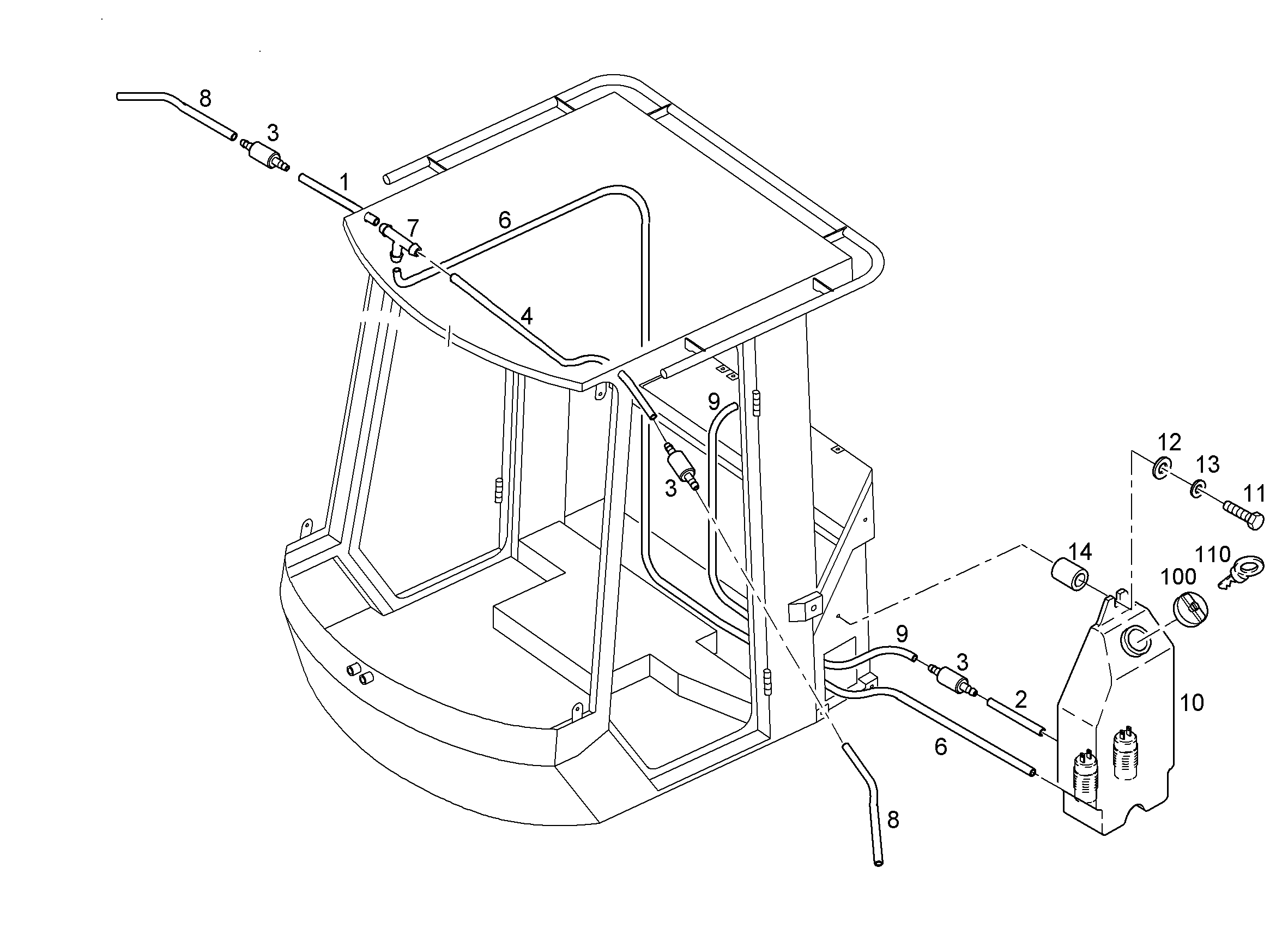 ЗАПОРНОЕ УСТРОЙСТВО БАКА d=40 7412092 LIEBHERR