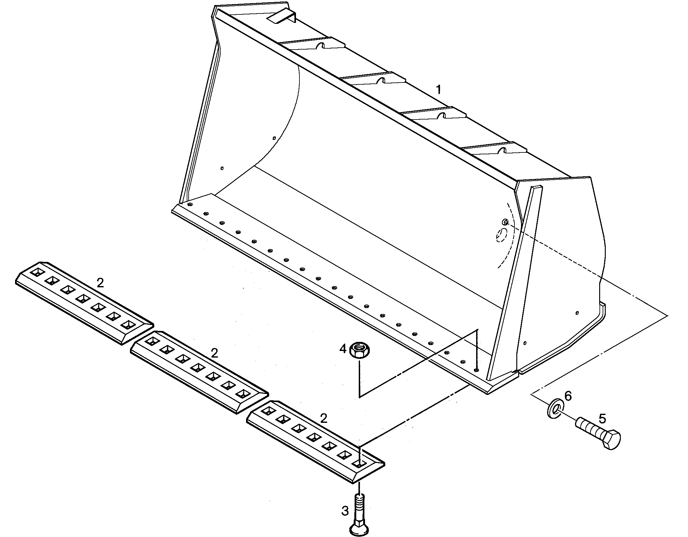 КОВШ ДЛЯ ЛEГКИХ ГРУЗОВ 3200mm 6,5m³ 12429950 LIEBHERR