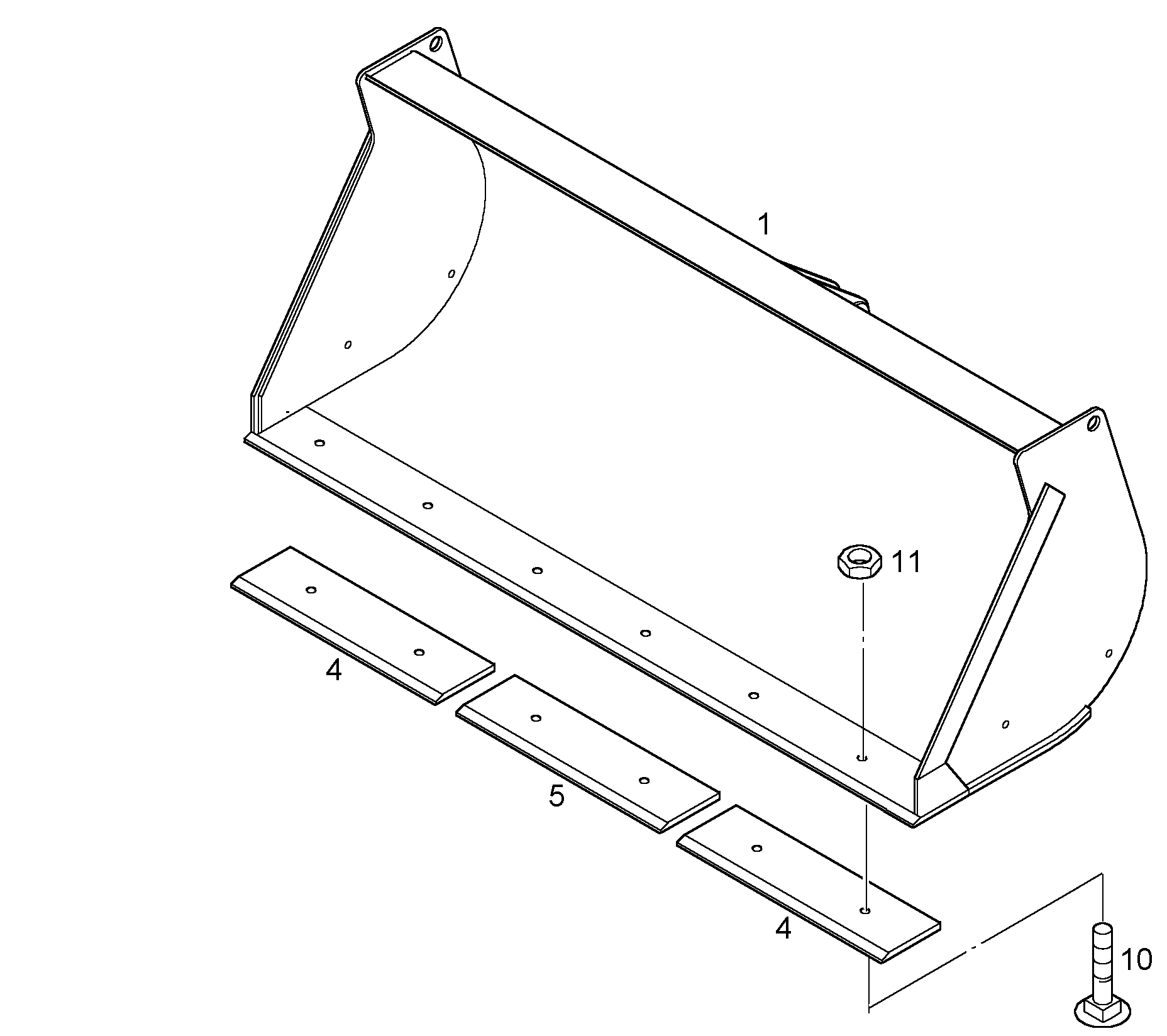 КОВШ 2400mm 1,3m³ 9657871 LIEBHERR