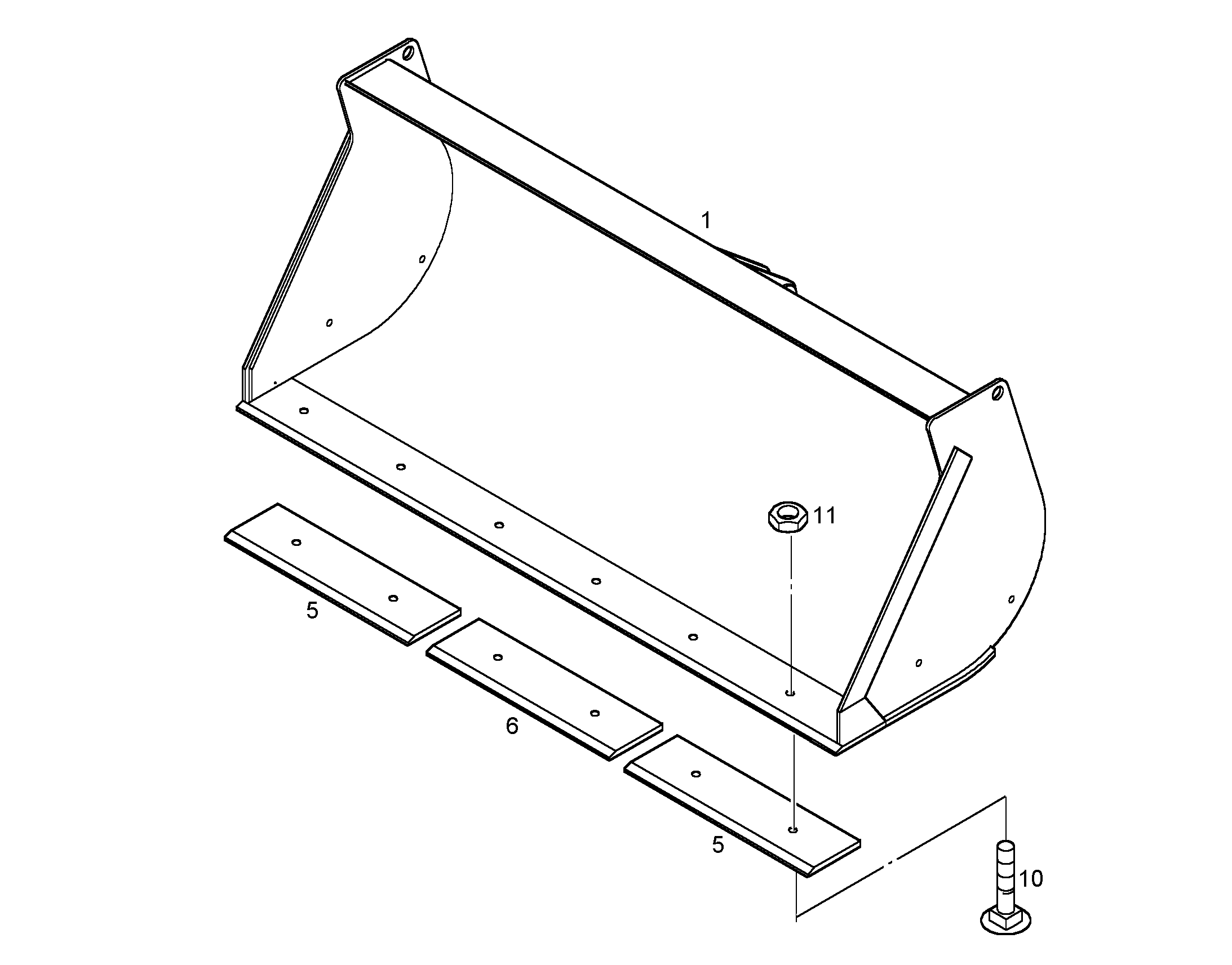 КОВШ 2400mm 1,5m³ 9657893 LIEBHERR