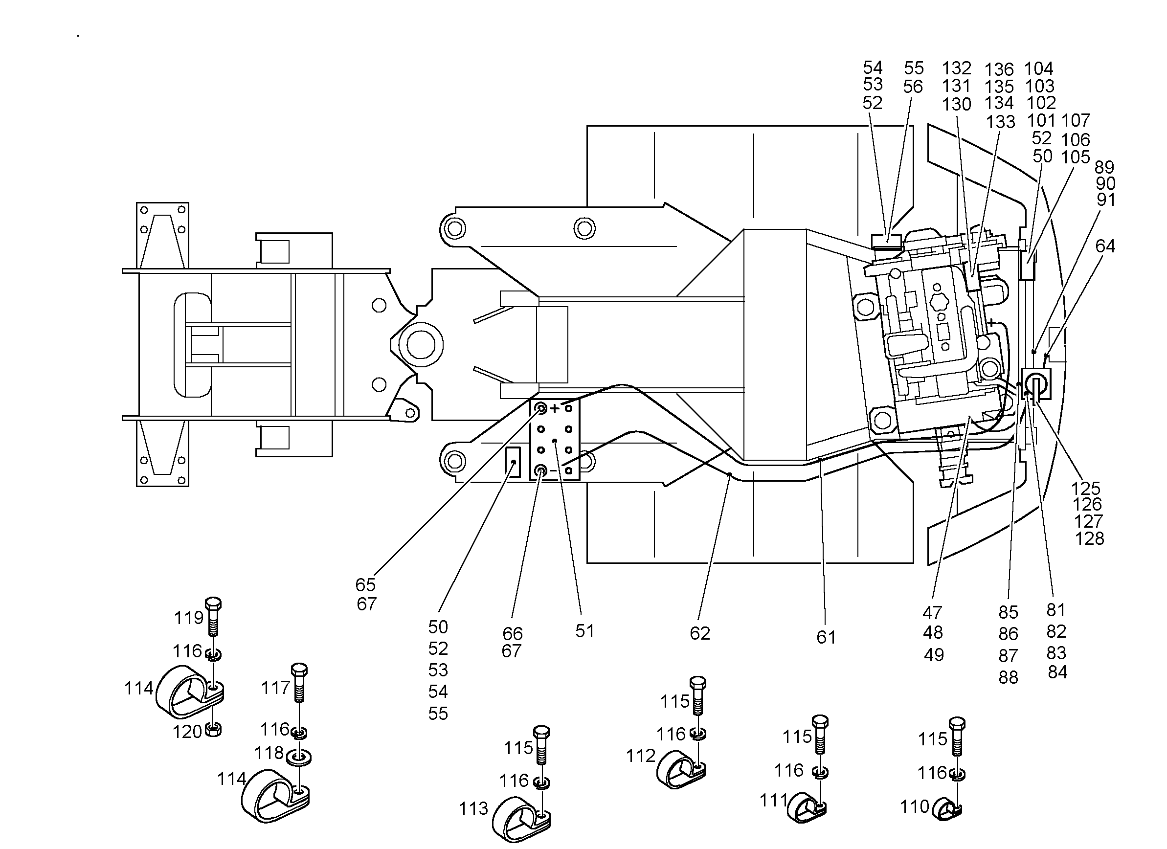 ВСТАВКА ПРЕДОХРАНИТЕЛЯ 150A DC32 MEGA FUSE FLINK 7622391 LIEBHERR