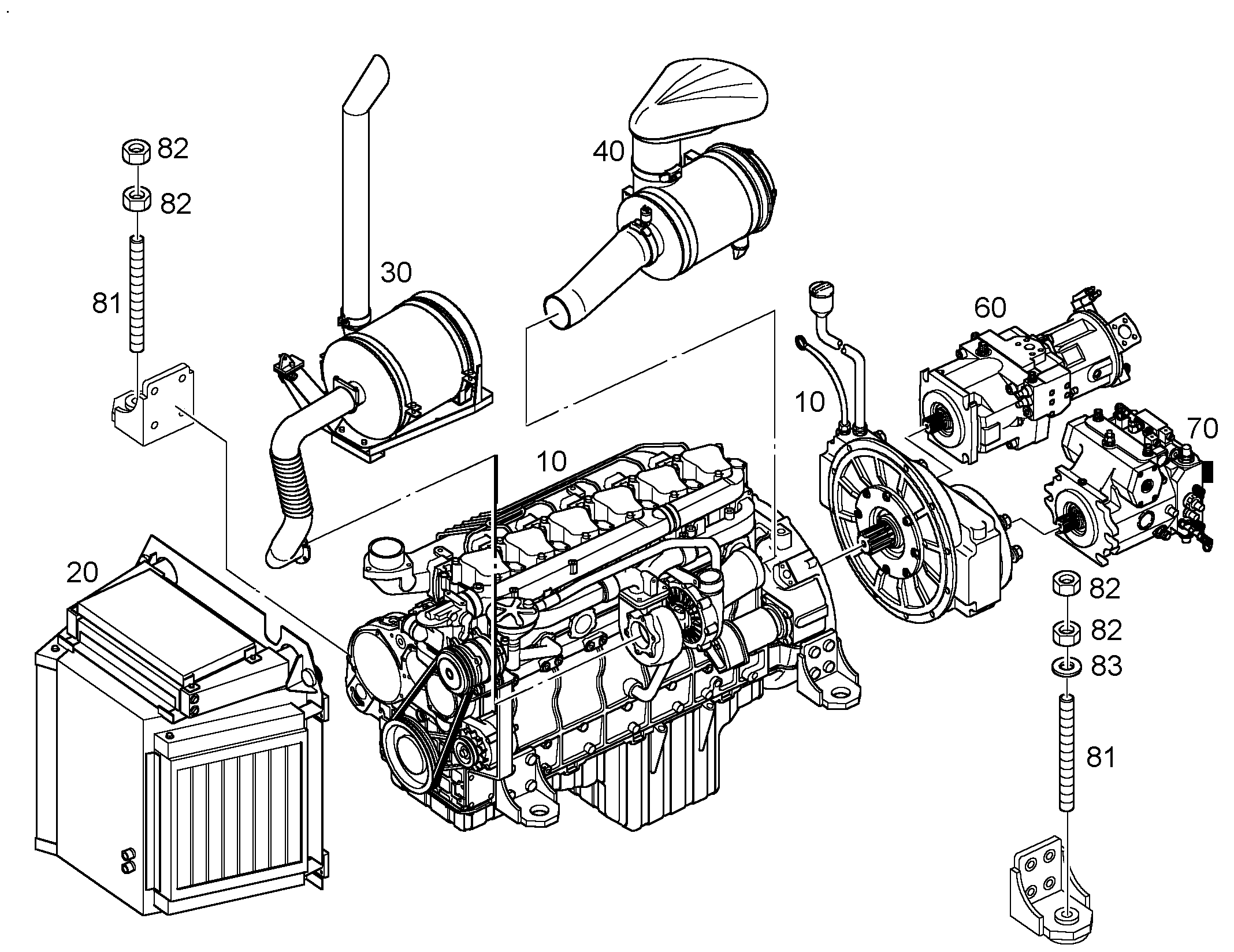ВЫХЛОПНАЯ СИСТЕМА 9654590 LIEBHERR