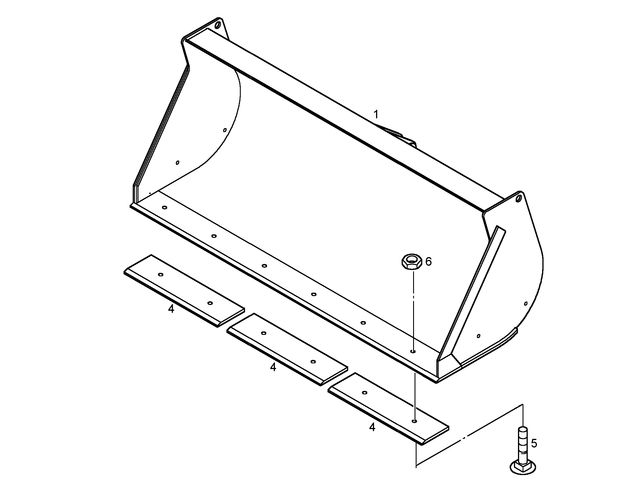 КОВШ 2500mm 2m³ 9658101 LIEBHERR