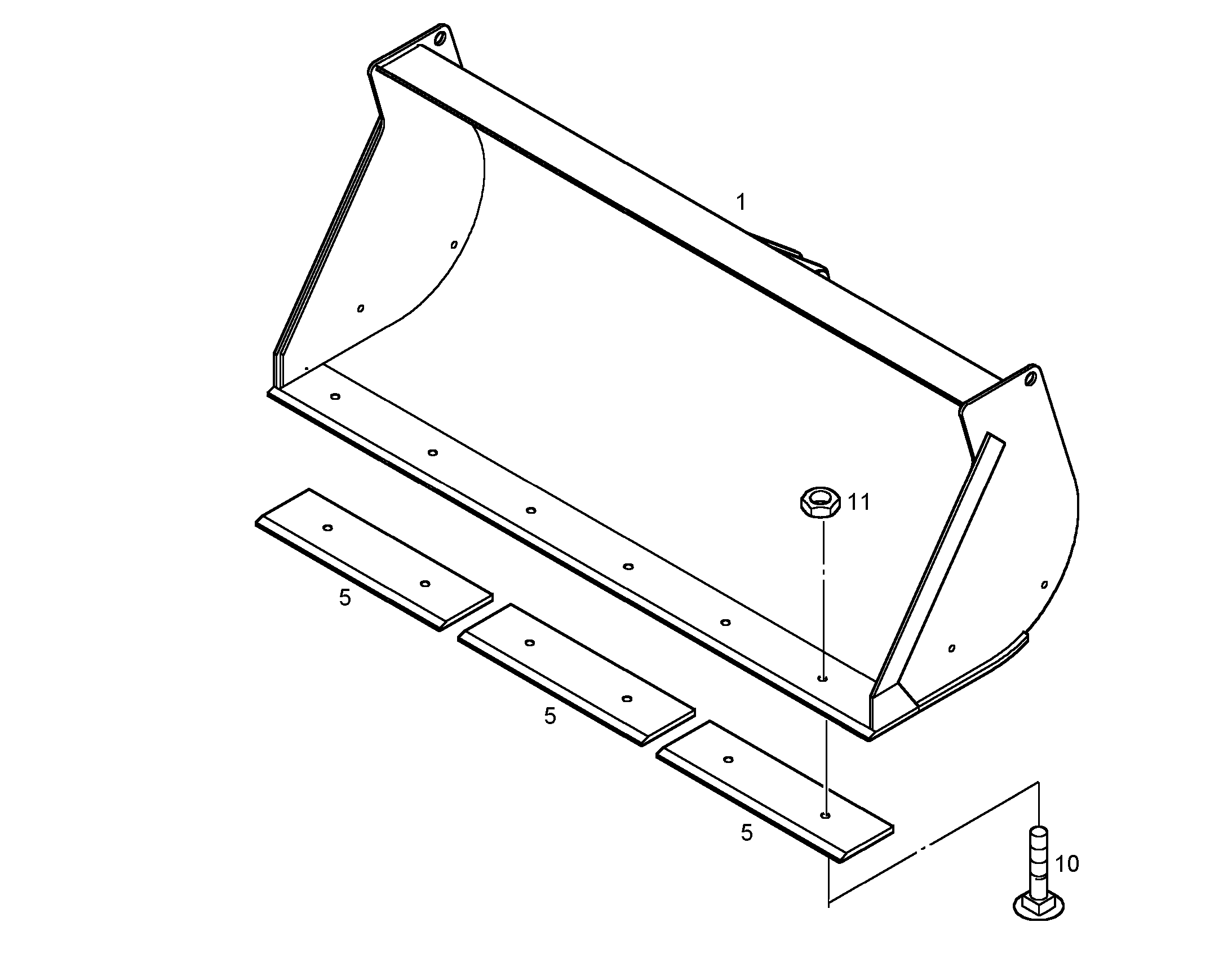 КОВШ 2500mm 2,5m³ 9608243 LIEBHERR