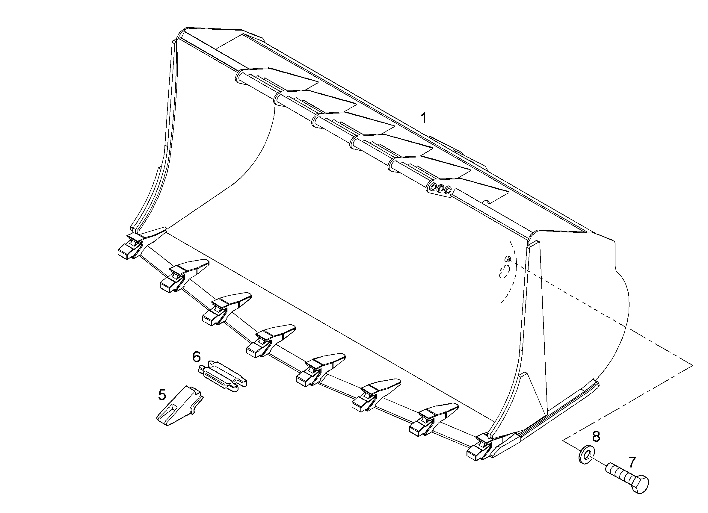 КОВШ ОТКИДНОЙ 3200mm 4m³ 12593129 LIEBHERR