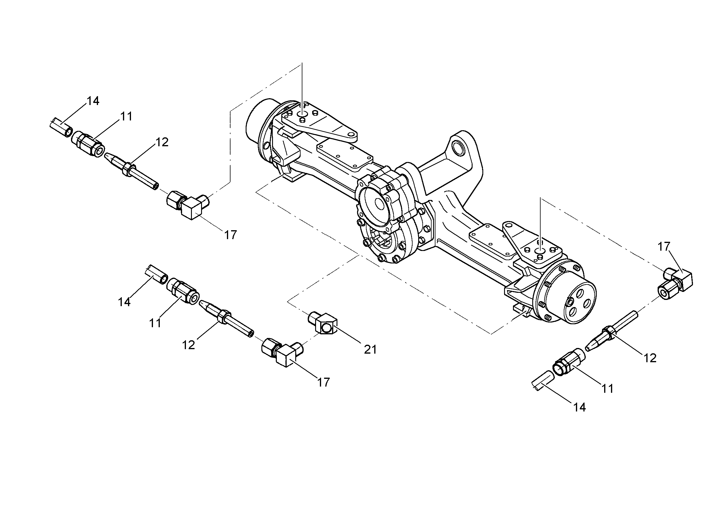 УГЛОВОЕ ВИНТОВОЕ СОЕДИНЕНИЕ 45° 4 M8x1 7623107 LIEBHERR