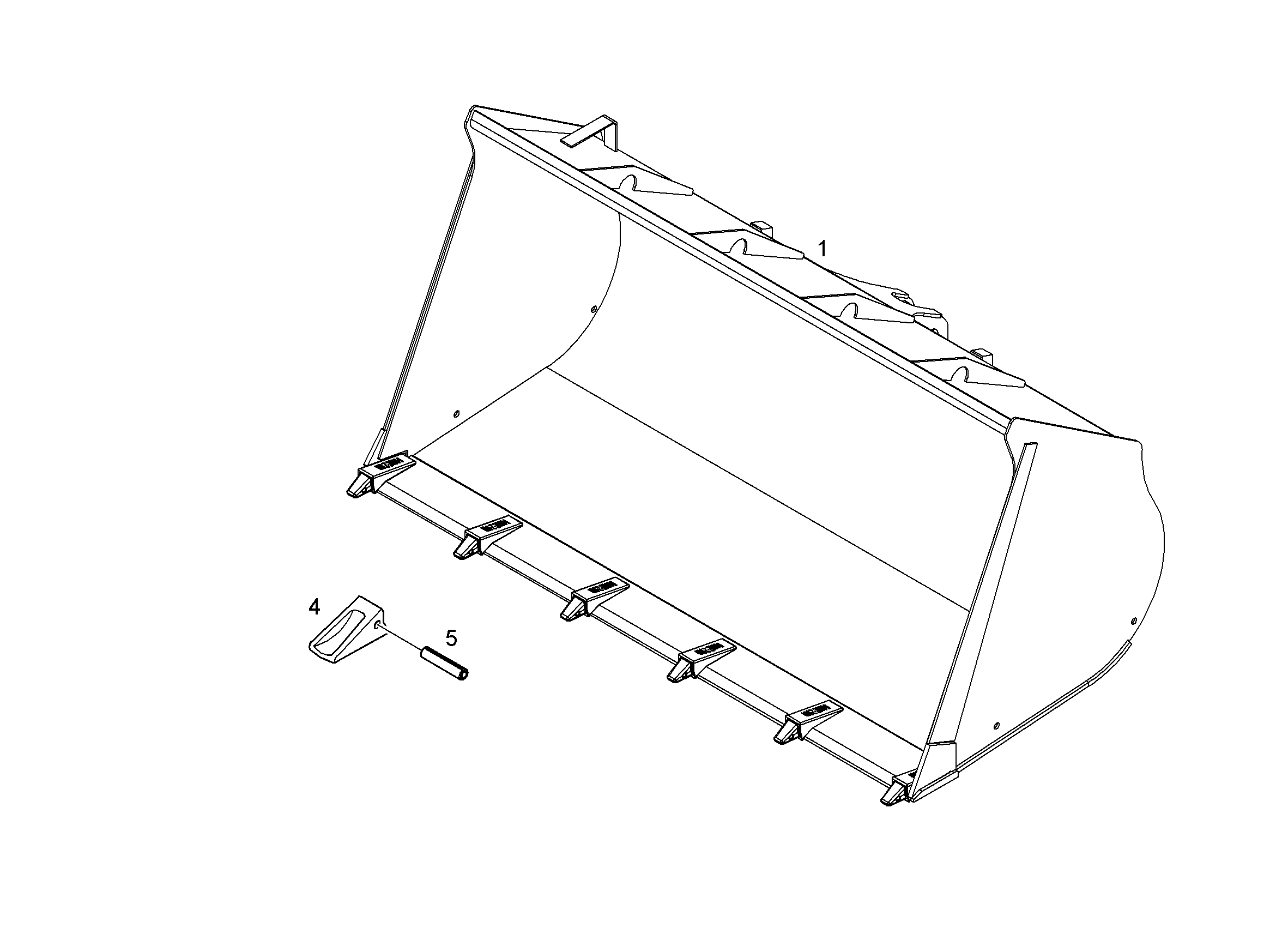 КОВШ 2500mm 2m³ 9608625 LIEBHERR