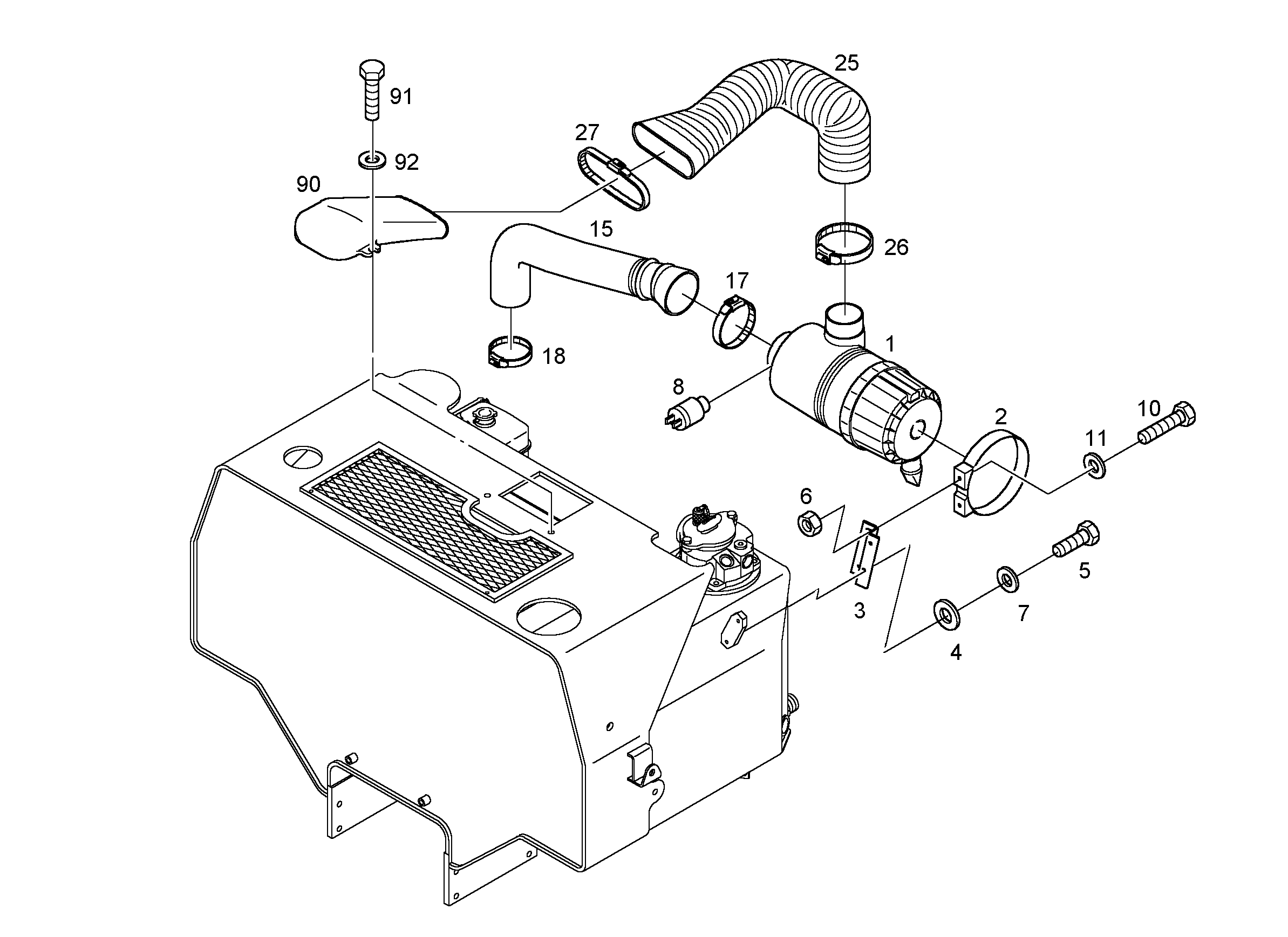 СКОБА ДЛЯ КРЕПЛЕНИЯ ШЛАНГА DIN 3017-3 C1 66 64-68X20 W2-2 7364722 LIEBHERR