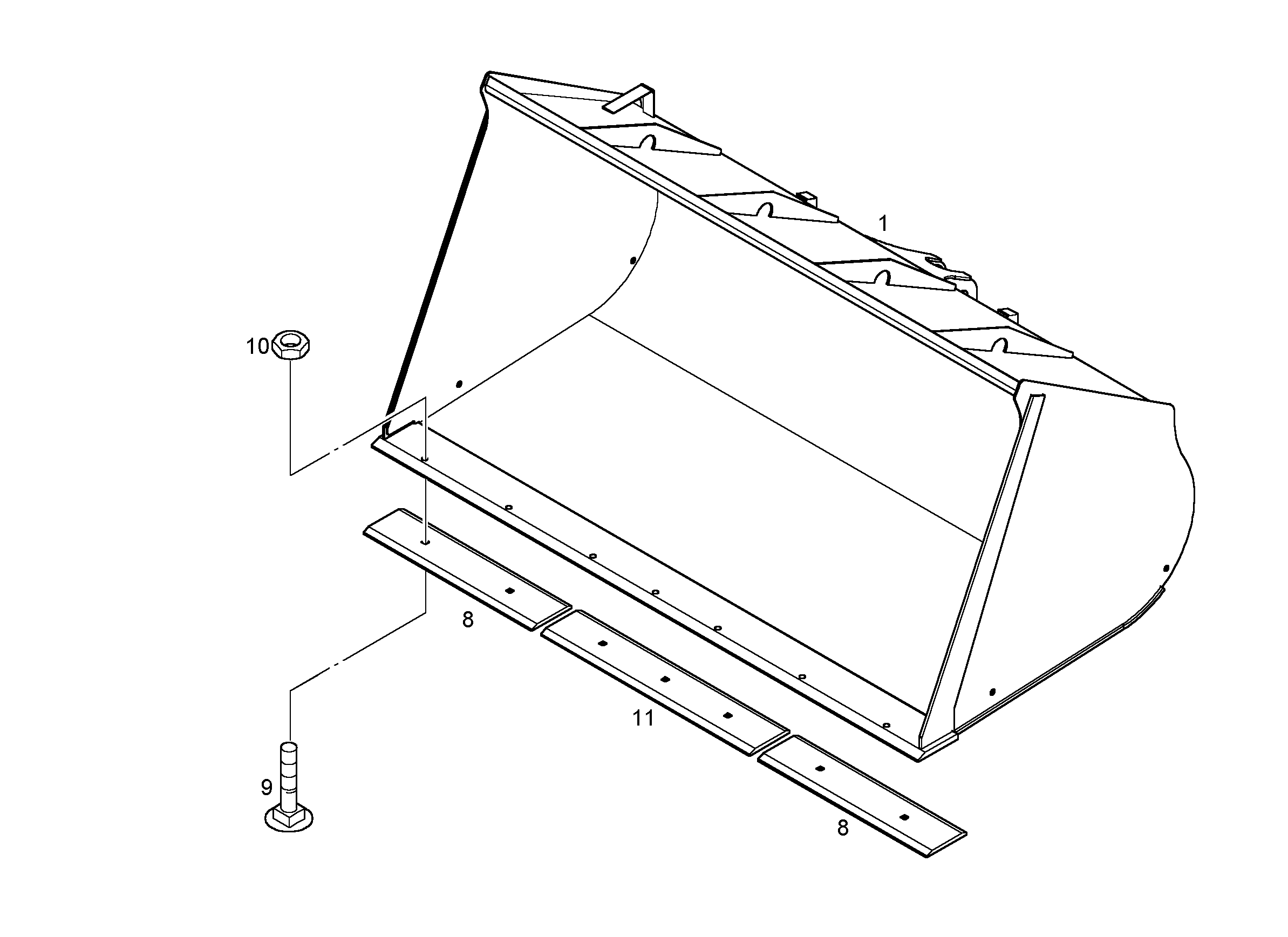 КОВШ 2700mm 4m³ 9608904 LIEBHERR