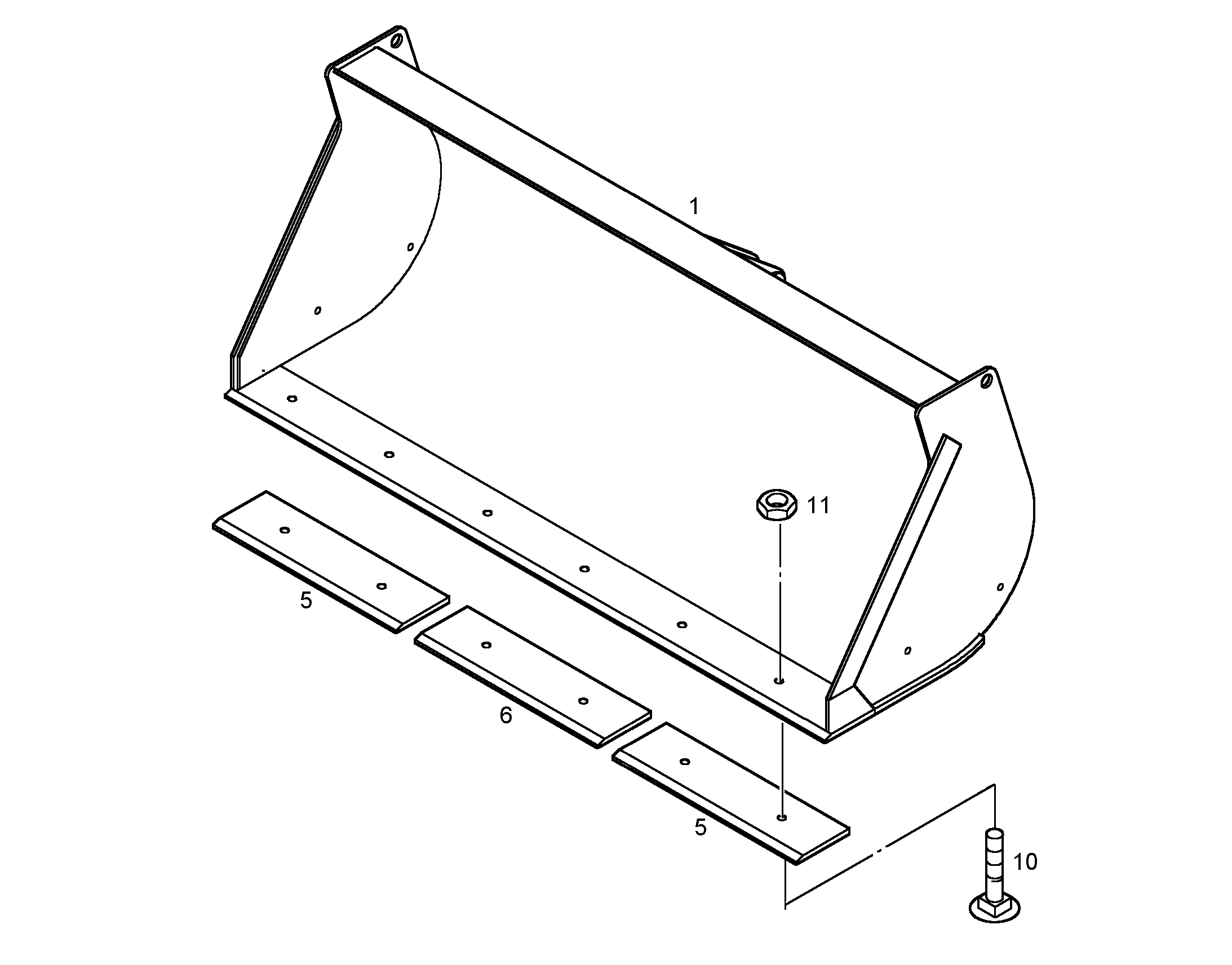 КОВШ 2400mm 1,7m³ 9608542 LIEBHERR