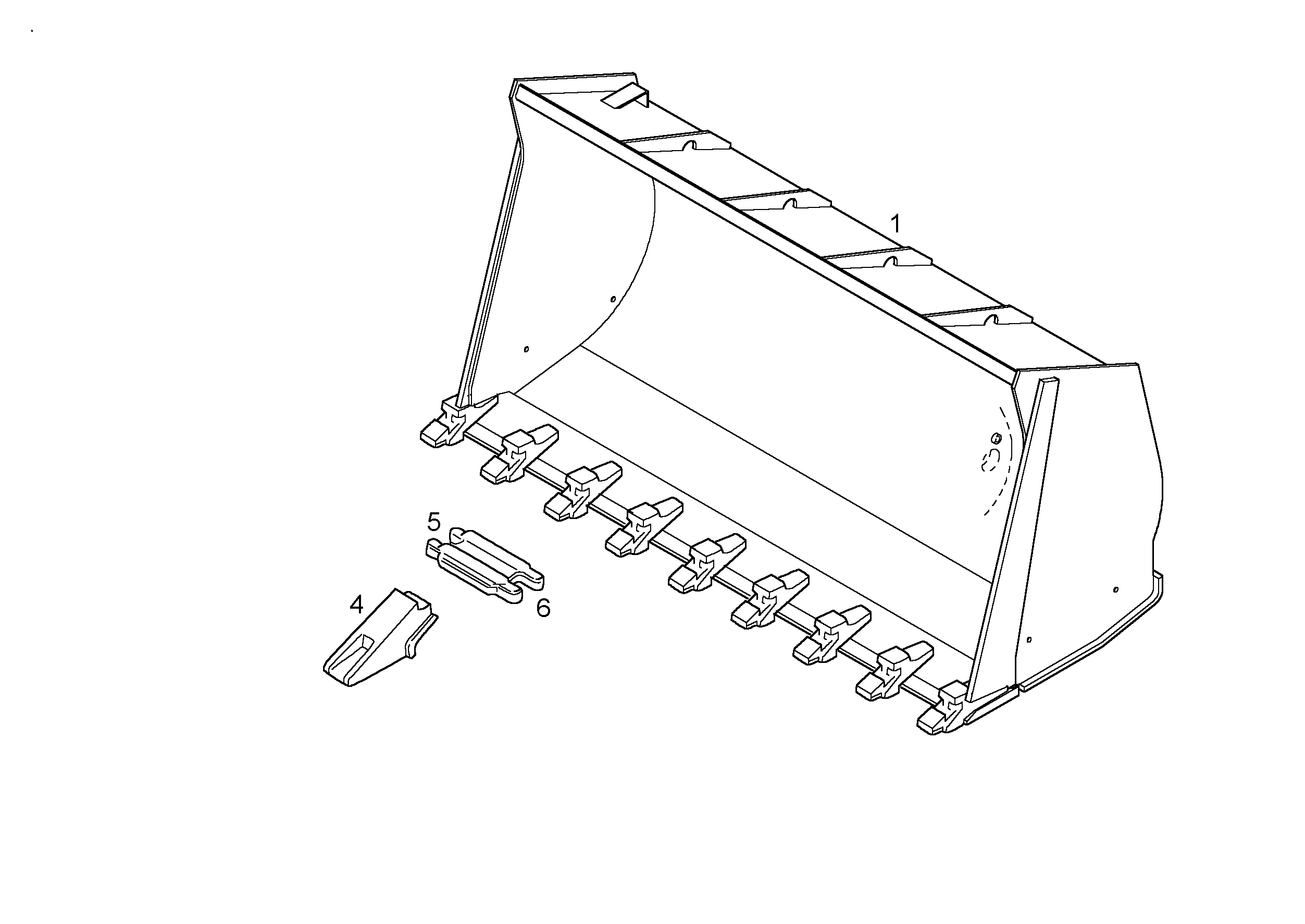 КОВШ HD 2700mm 2,8m³ 9608884 LIEBHERR