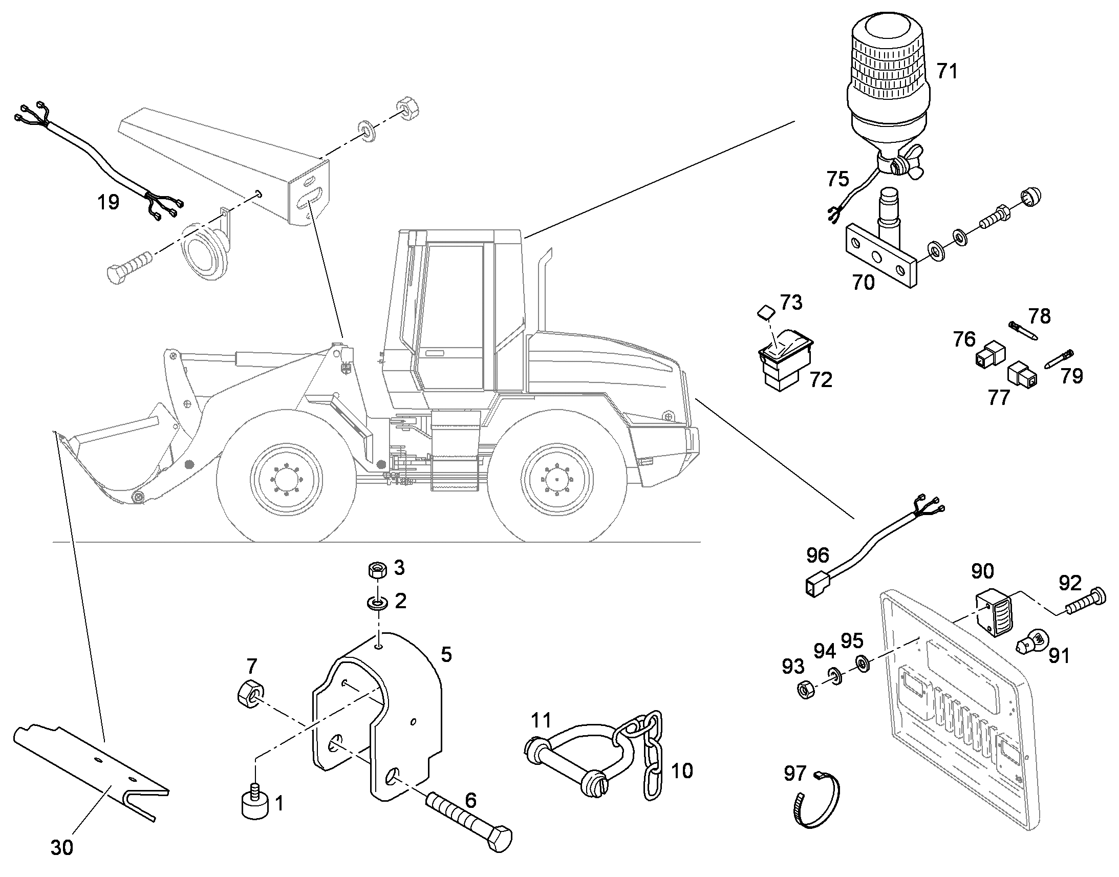 КОМПЛЕКТ КАБЕЛЕЙ 9519726 LIEBHERR