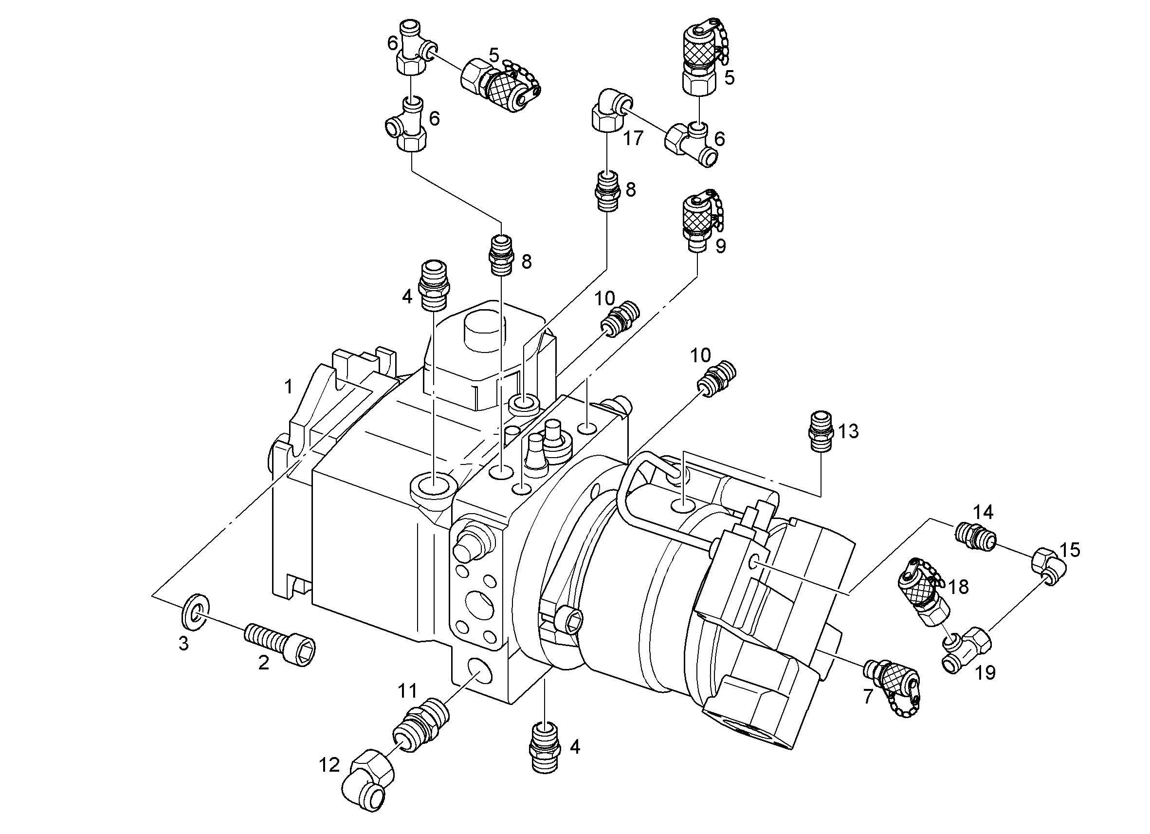 НАСОС ДВУХПОЛОСТНЫЙ A4VG+A10VO 90+60cm³/U 5717098 LIEBHERR