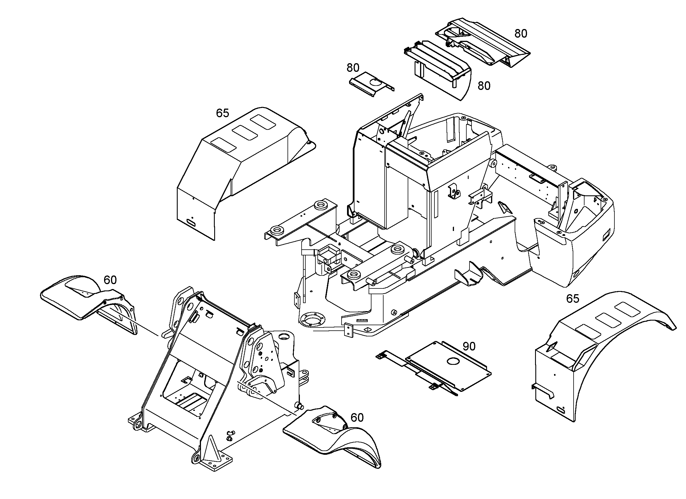 МОНТАЖ КРЫШКА ВНИЗУ HINTEN 9609275 LIEBHERR