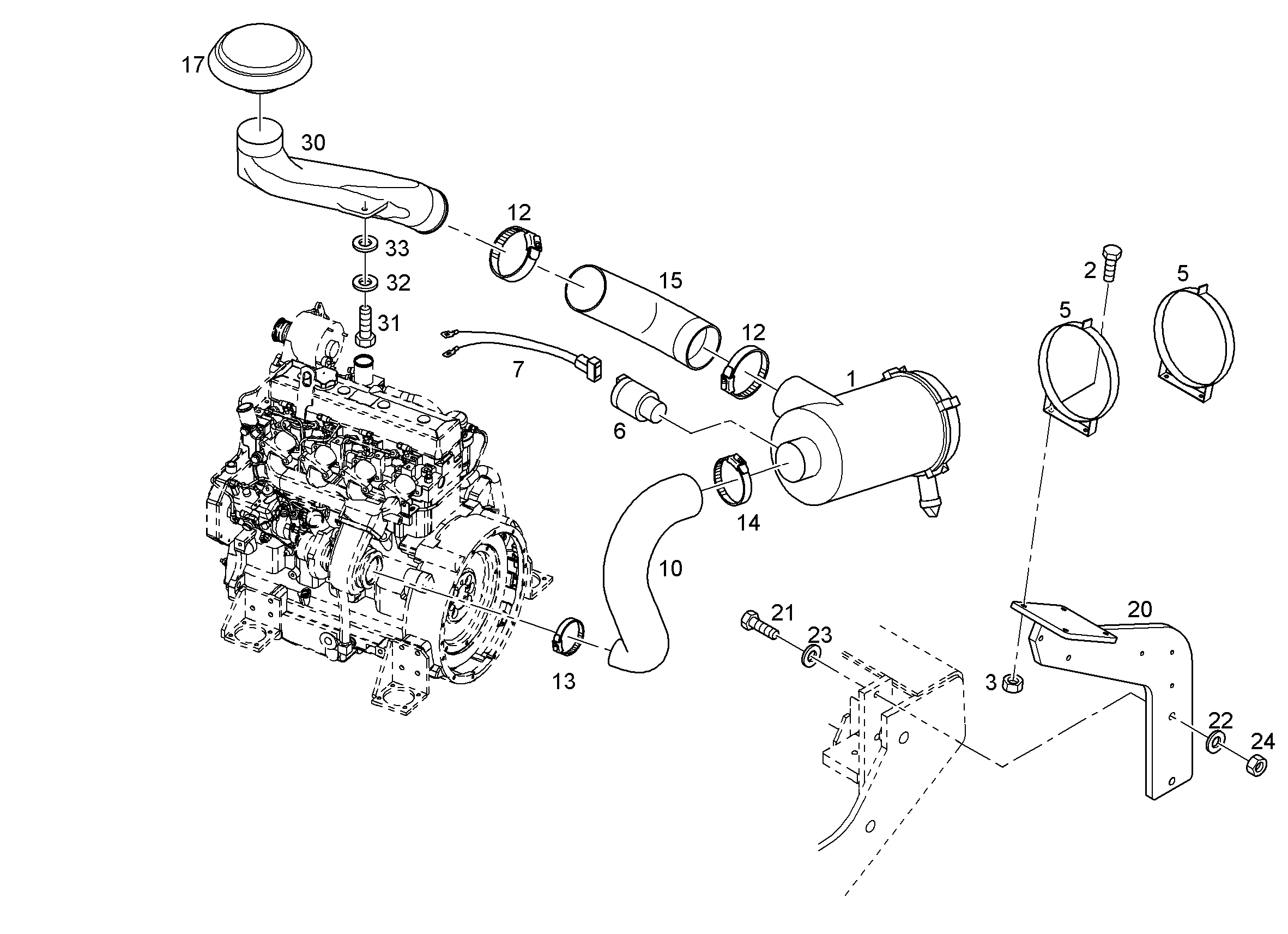 СКОБА ДЛЯ КРЕПЛЕНИЯ ШЛАНГА A 94 83-105X16 C8 7623344 LIEBHERR