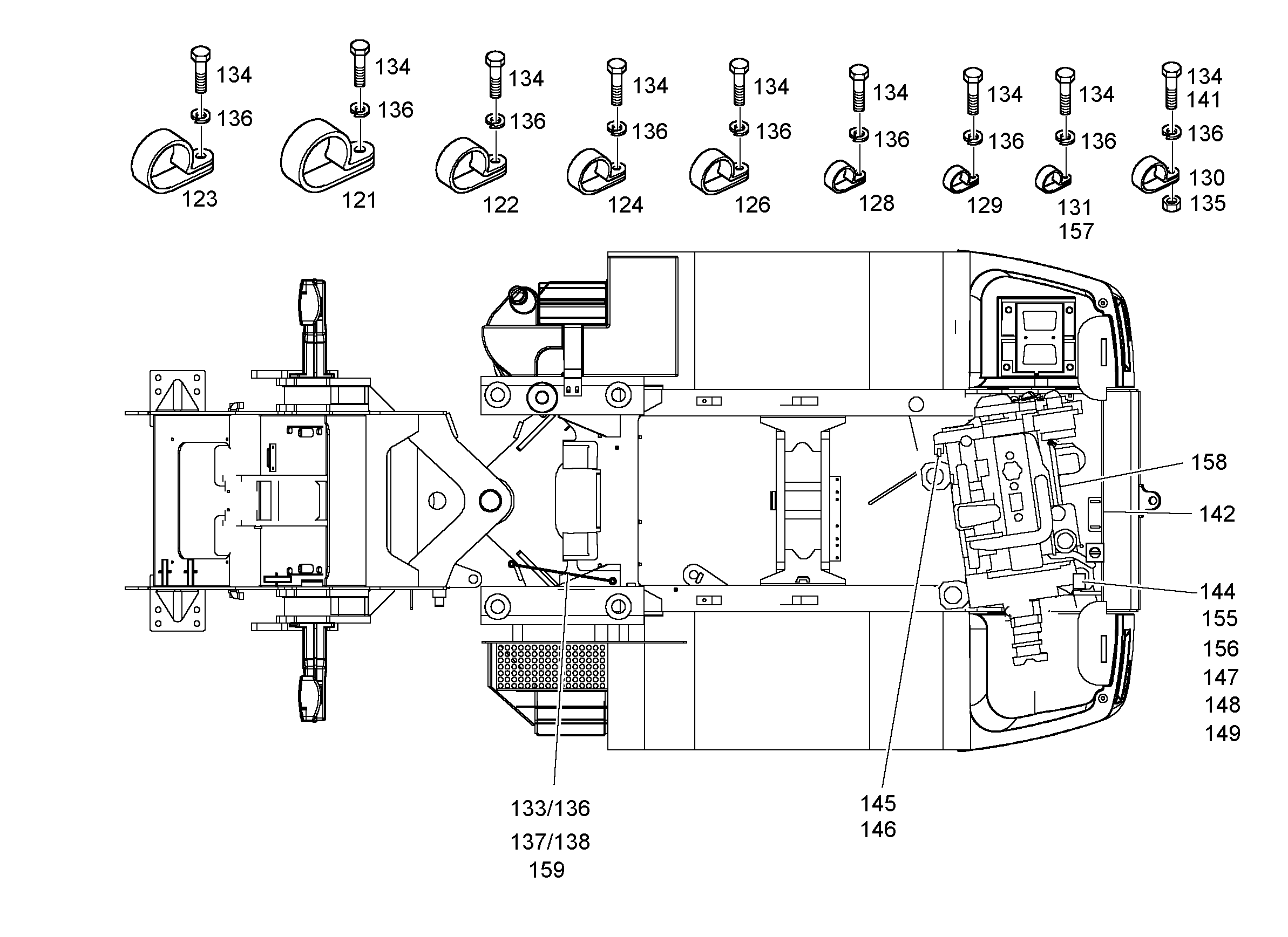 БОЛТ С ШЕСТИГРАННОЙ ГОЛОВКОЙ ISO 4017 M8X70 8.8 480H 12212107 LIEBHERR