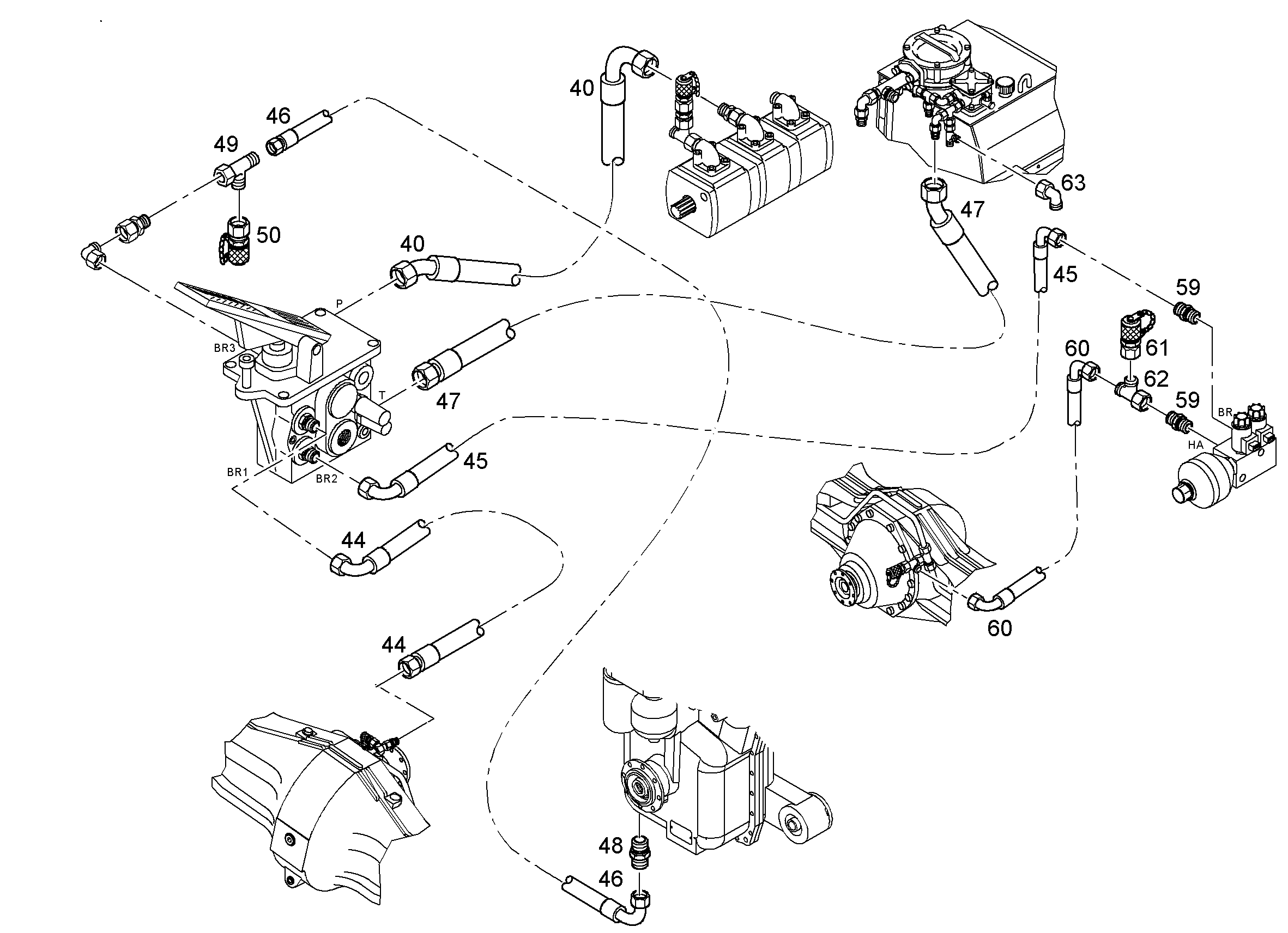 ШЛАНГ 8X2600 10022568 LIEBHERR