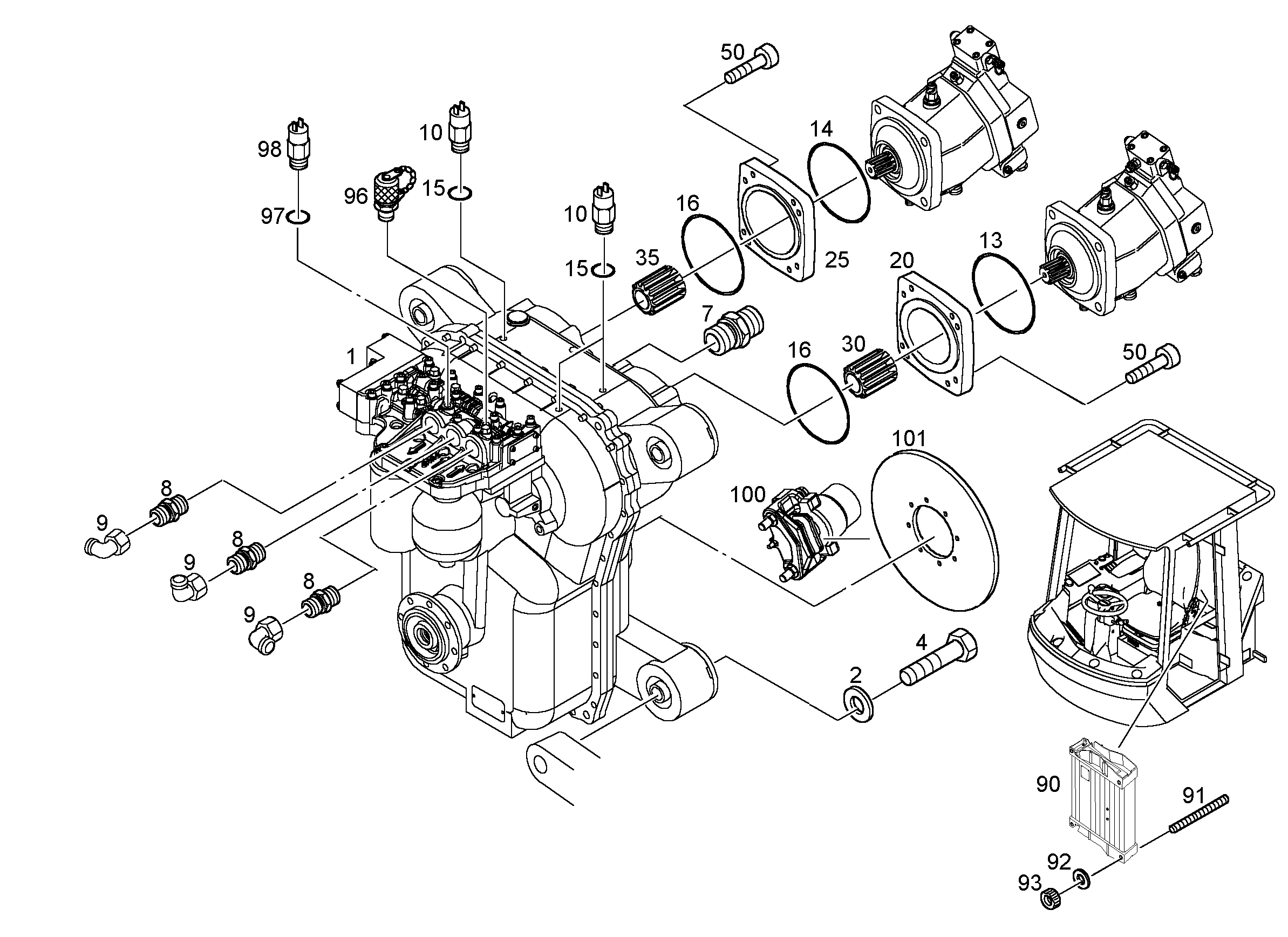 КОРОБКА РАЗДАТОЧНАЯ 10330577 LIEBHERR