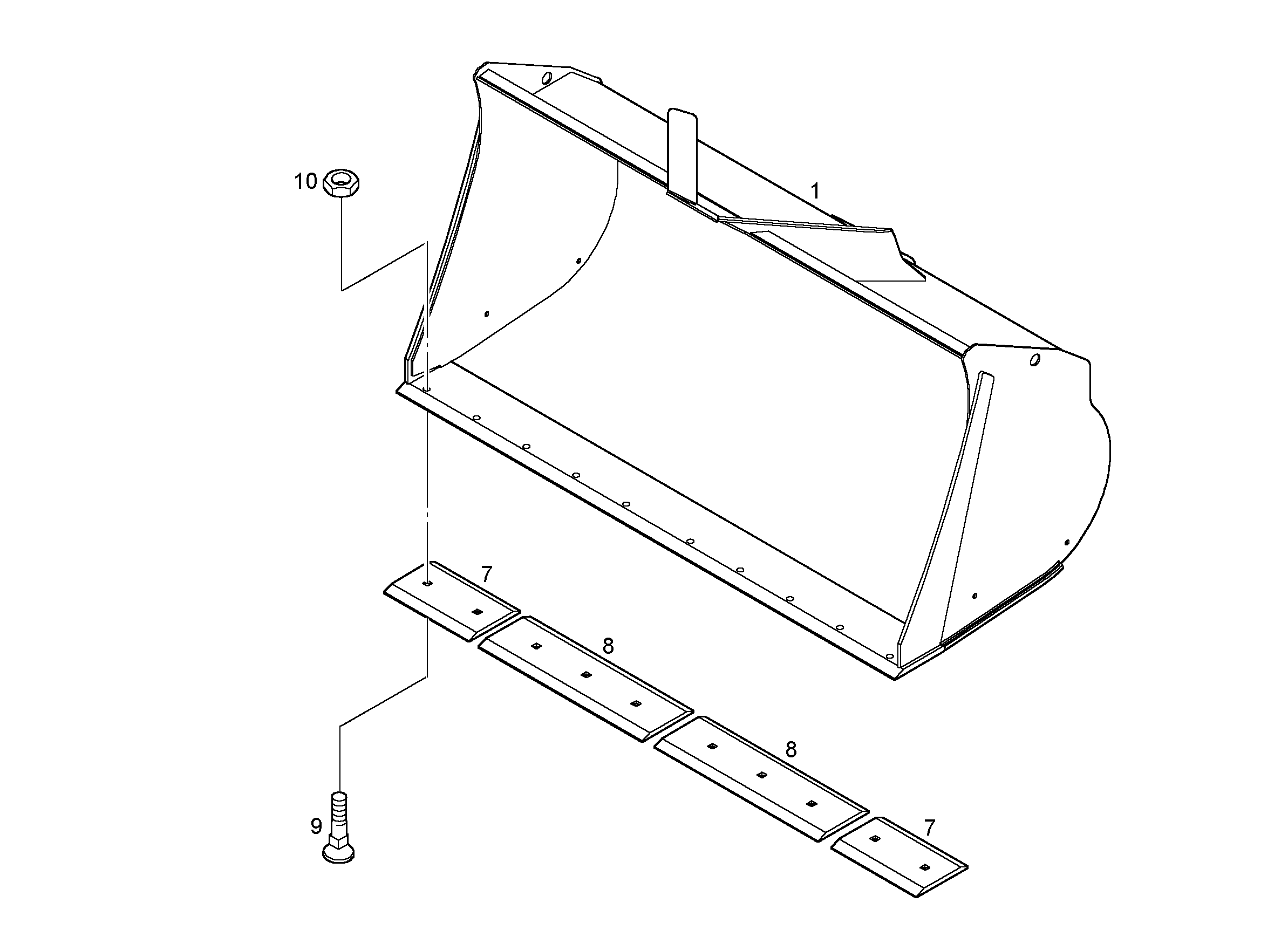 КОВШ 2500mm 2,4m³ 9067013 LIEBHERR