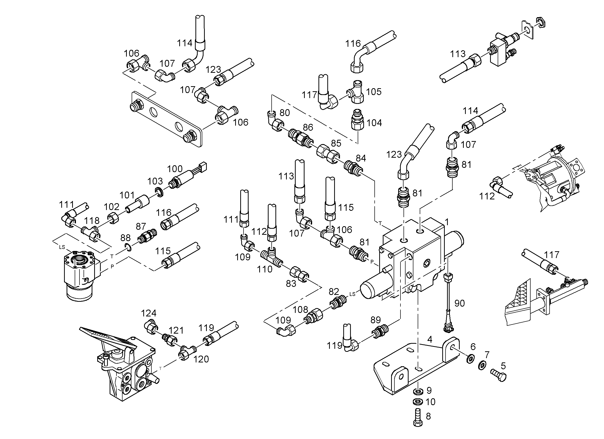 ШЛАНГ 10X4100 7623840 LIEBHERR