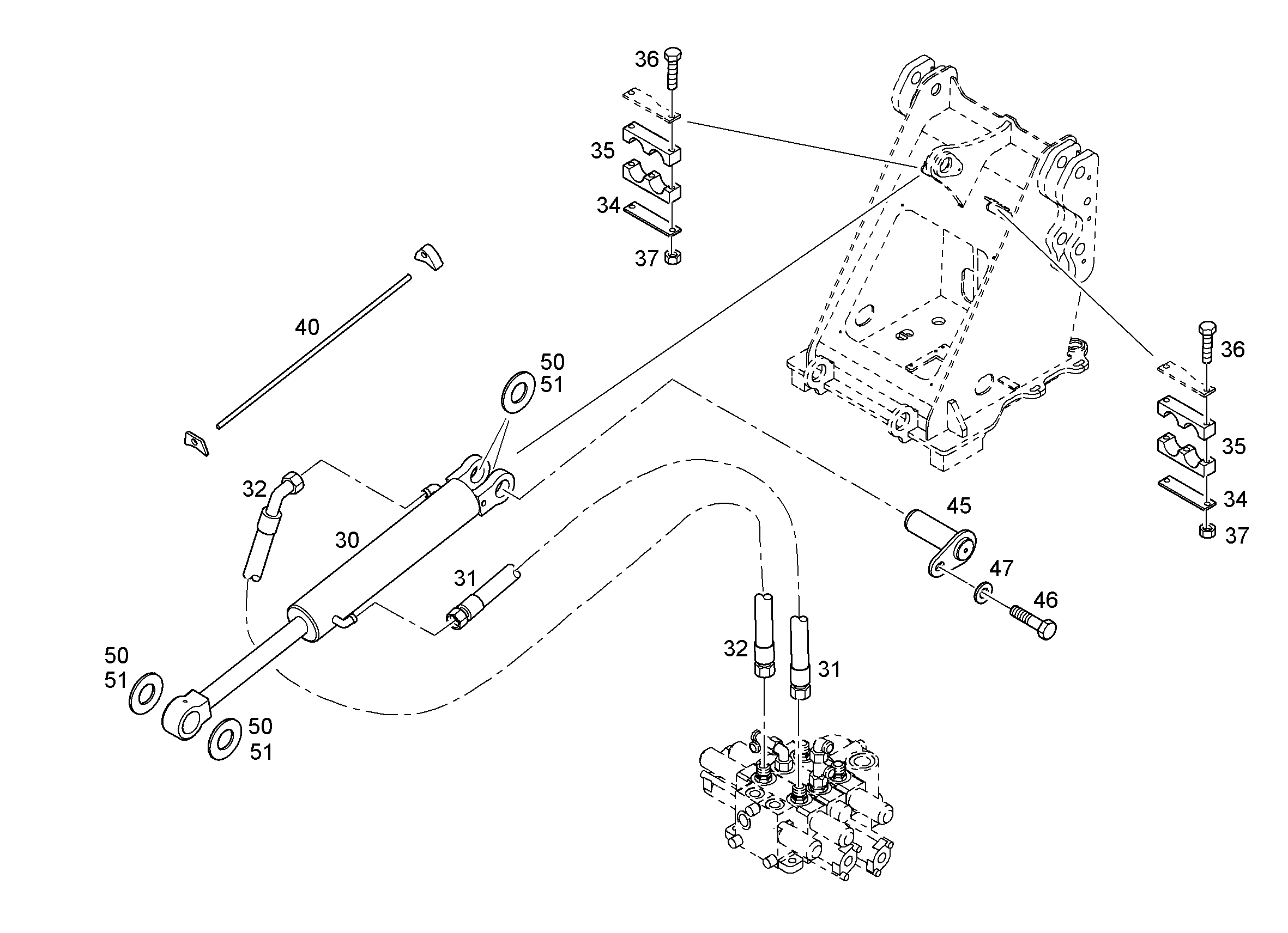 ЦИЛИНДР НАКЛОНА 8924657 LIEBHERR