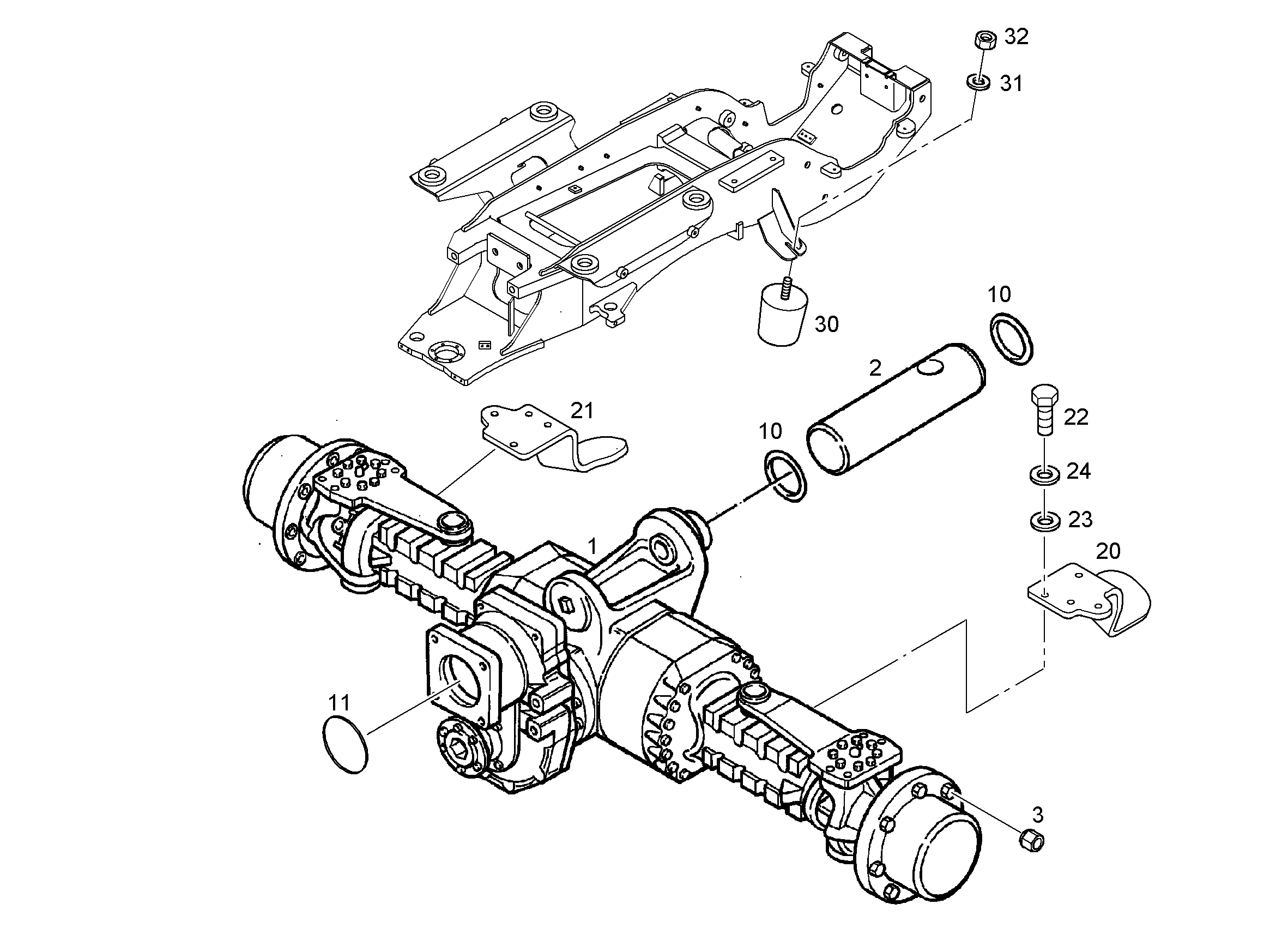 ОСЬ ПЛАНЕТАРНОГО МЕХАНИЗМА 311/211/277 11644989 LIEBHERR
