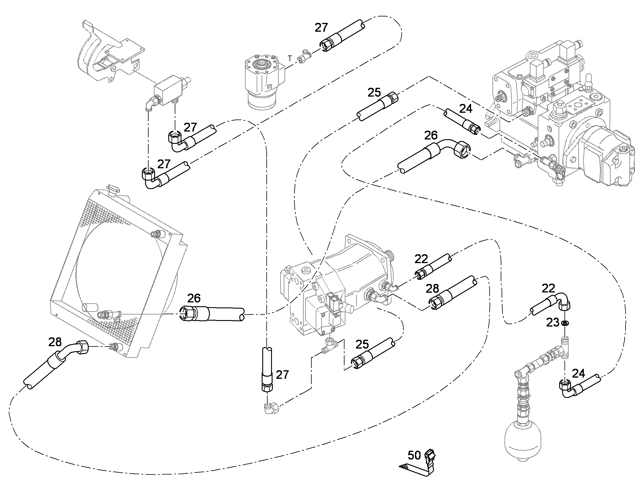 ШЛАНГ 20X750 5603339 LIEBHERR