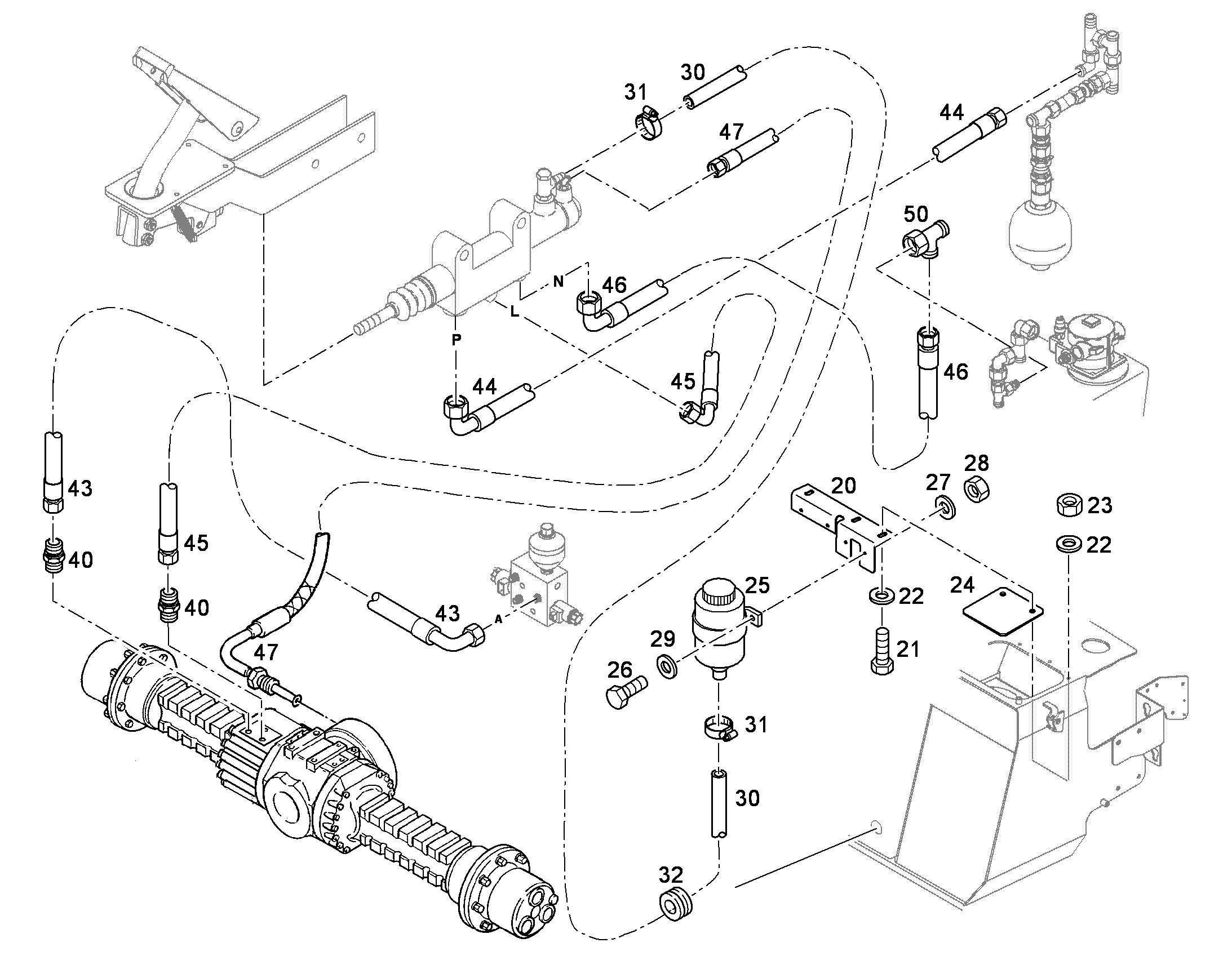 ШЛАНГ 10X1100 10013284 LIEBHERR