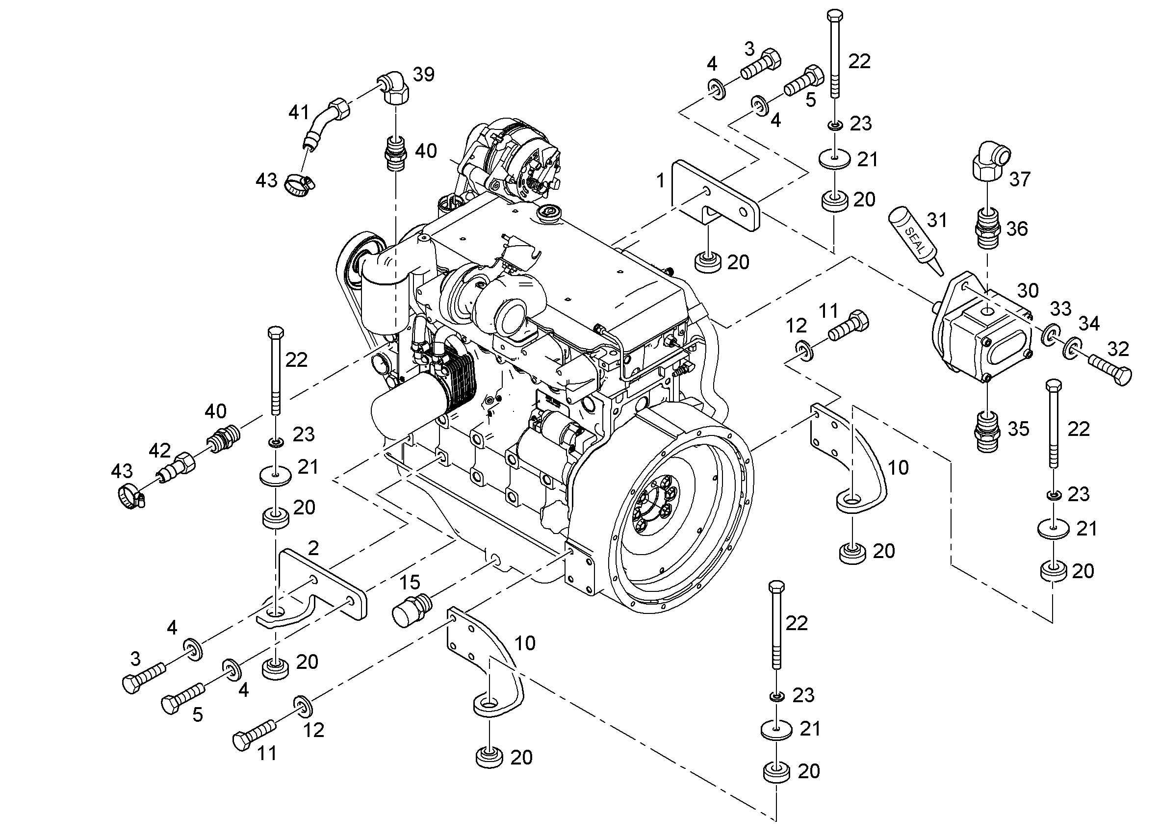 КОМПЛЕКТ УПЛОТНЕНИЙ 7618887 LIEBHERR