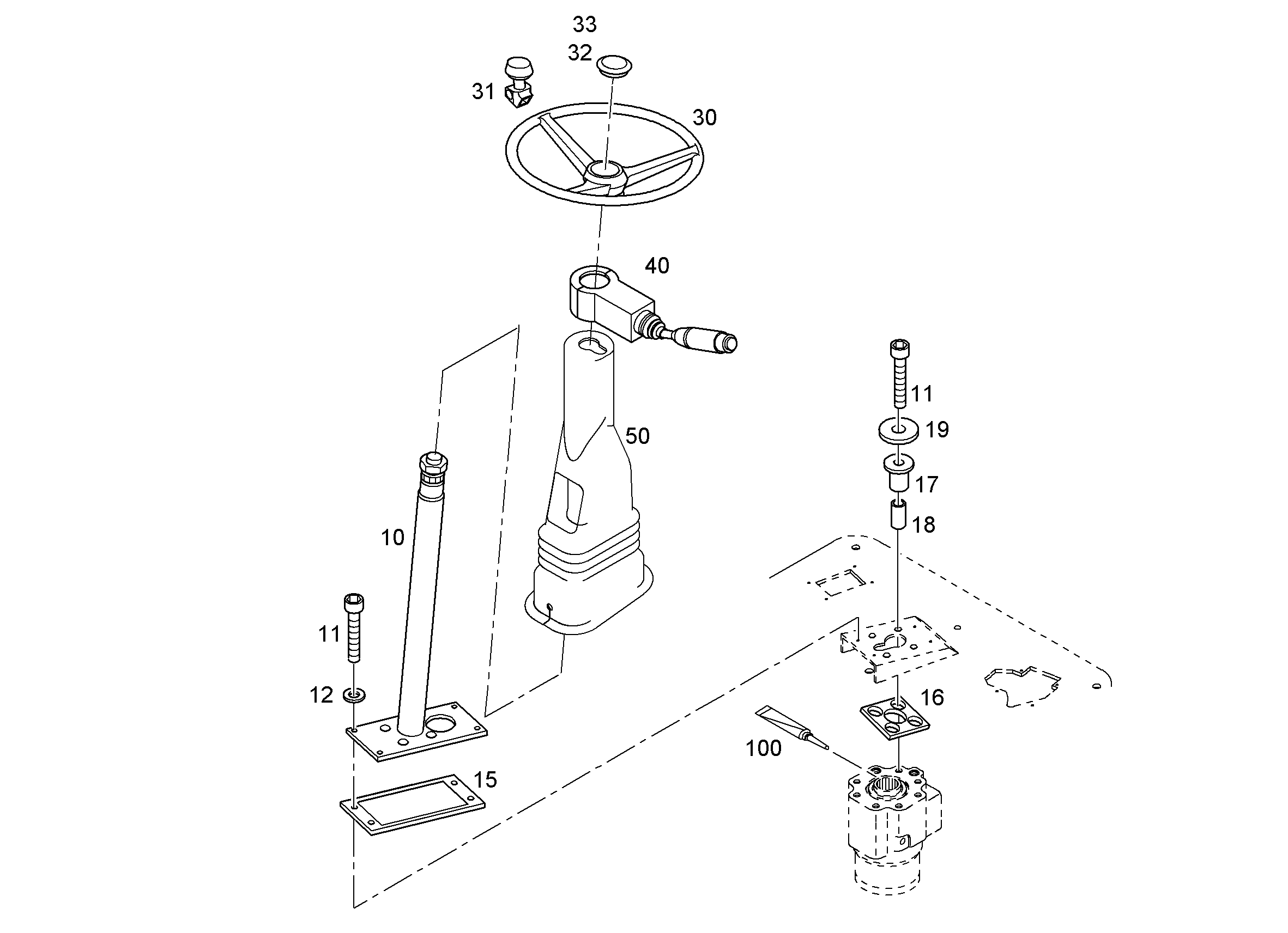 РУЛЕВАЯ КОЛОНКА РЕГУЛИРОВОЧНАЯ 8921580 LIEBHERR