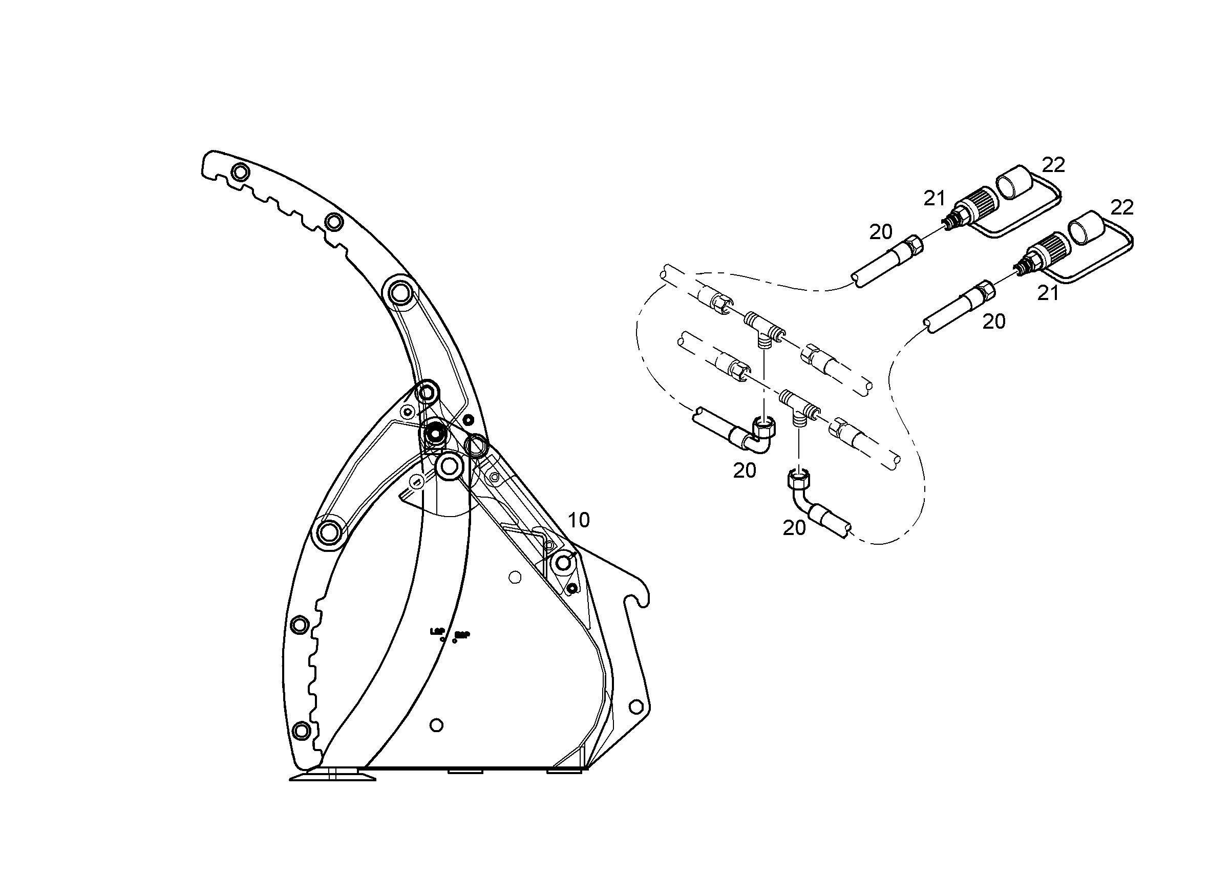 КОВШ 1900mm 1m³ 12208684 LIEBHERR
