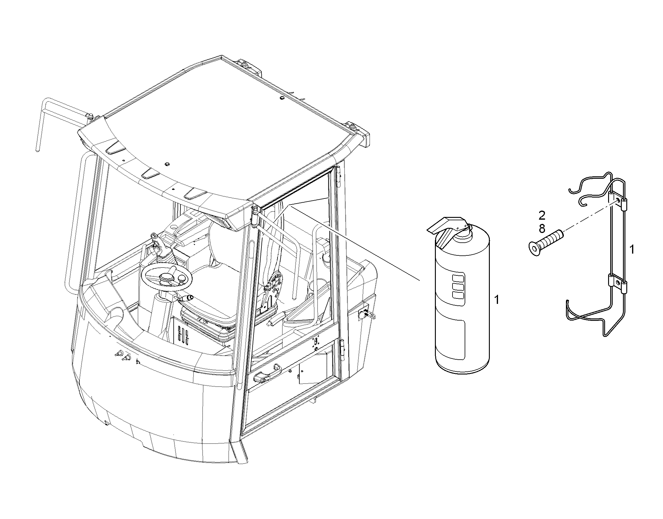 ОГНЕТУШИТЕЛЬ A,B,C PULVER 2 kg 10030333 LIEBHERR
