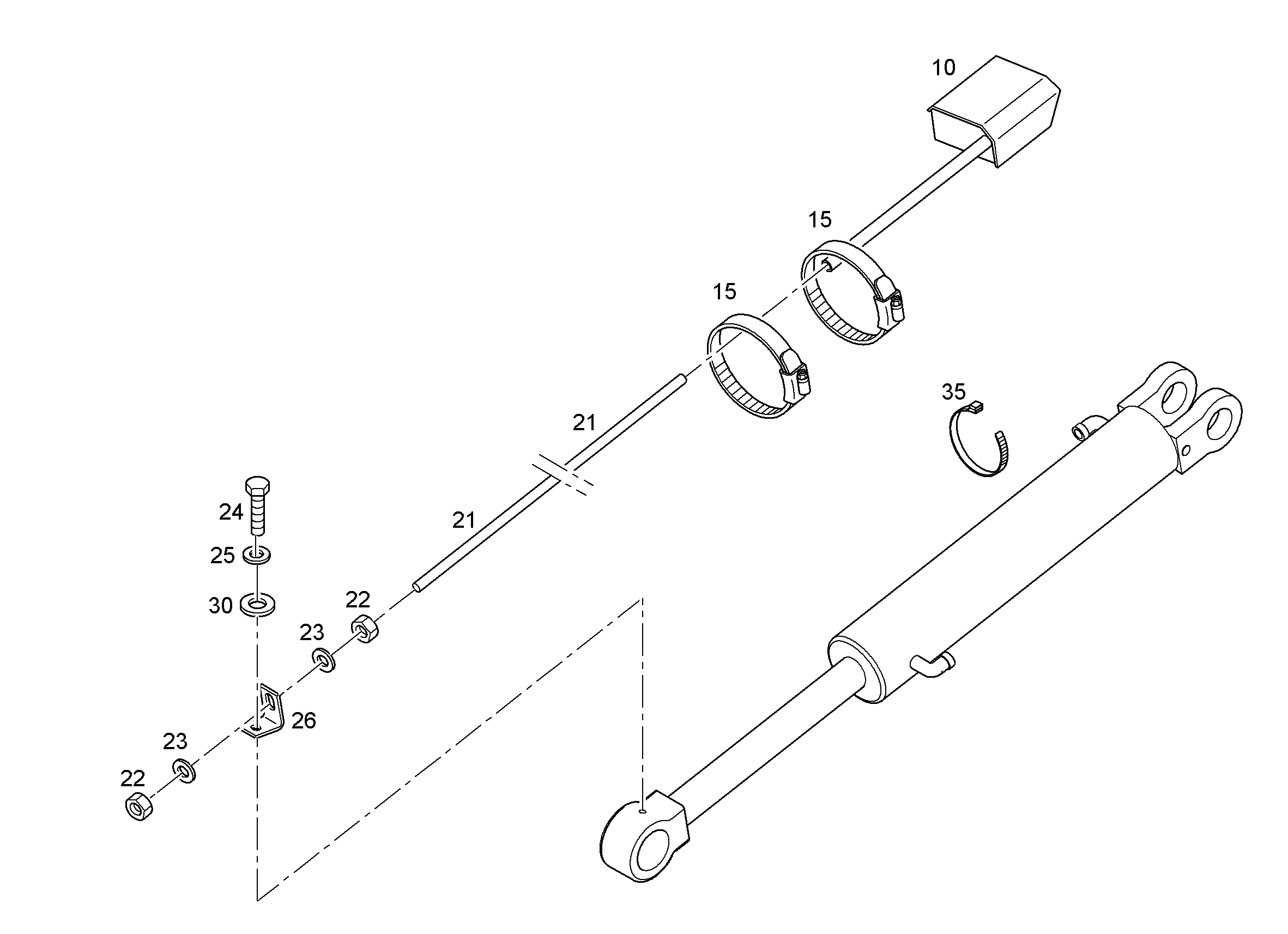 СКОБА ДЛЯ КРЕПЛЕНИЯ ШЛАНГА DIN 3017 C1 126 121-130X25 W2- 4002854 LIEBHERR