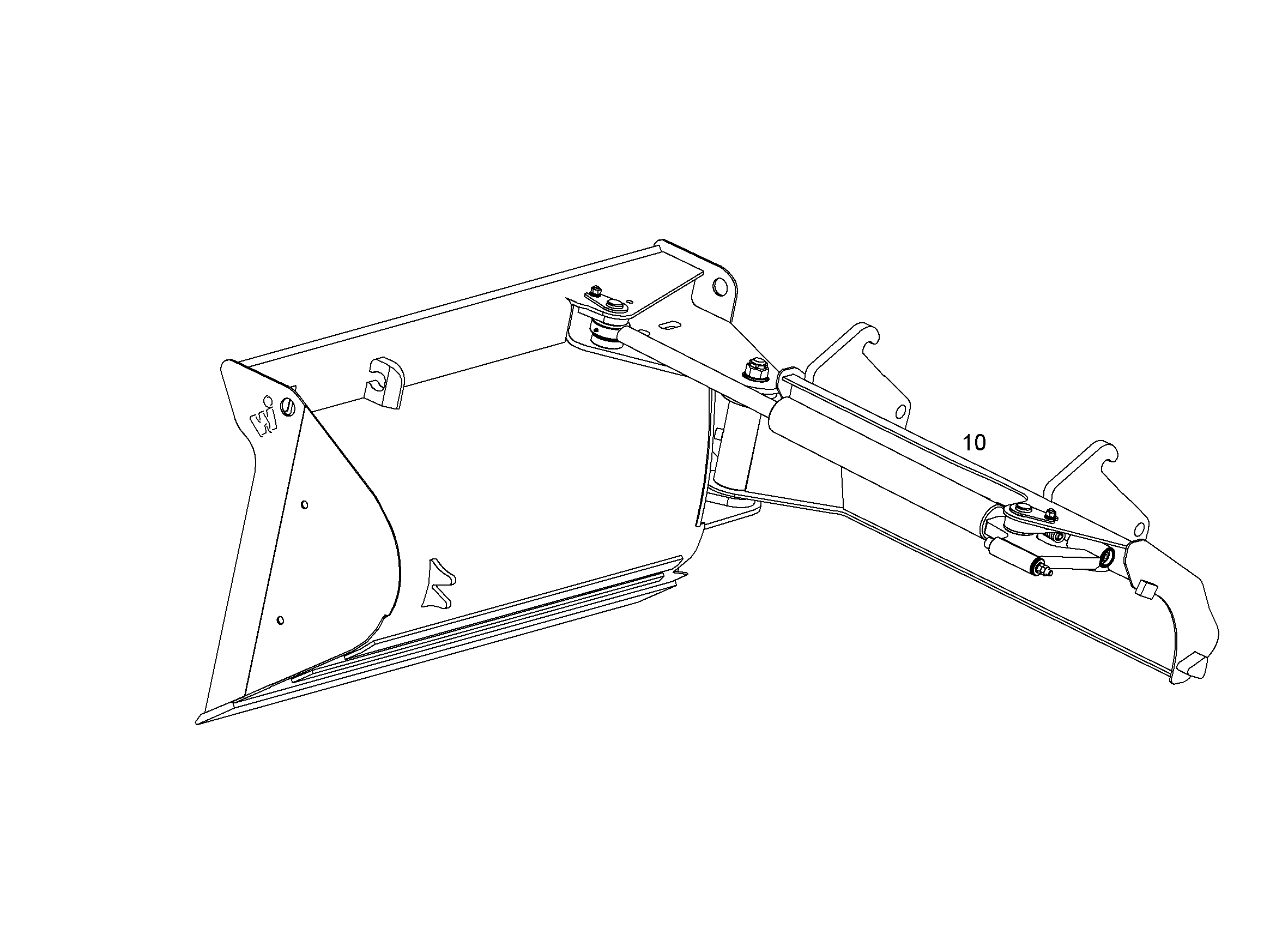 БОКОВАЯ ЗАСЛОНКА 1900mm 0,6m³ 10039639 LIEBHERR