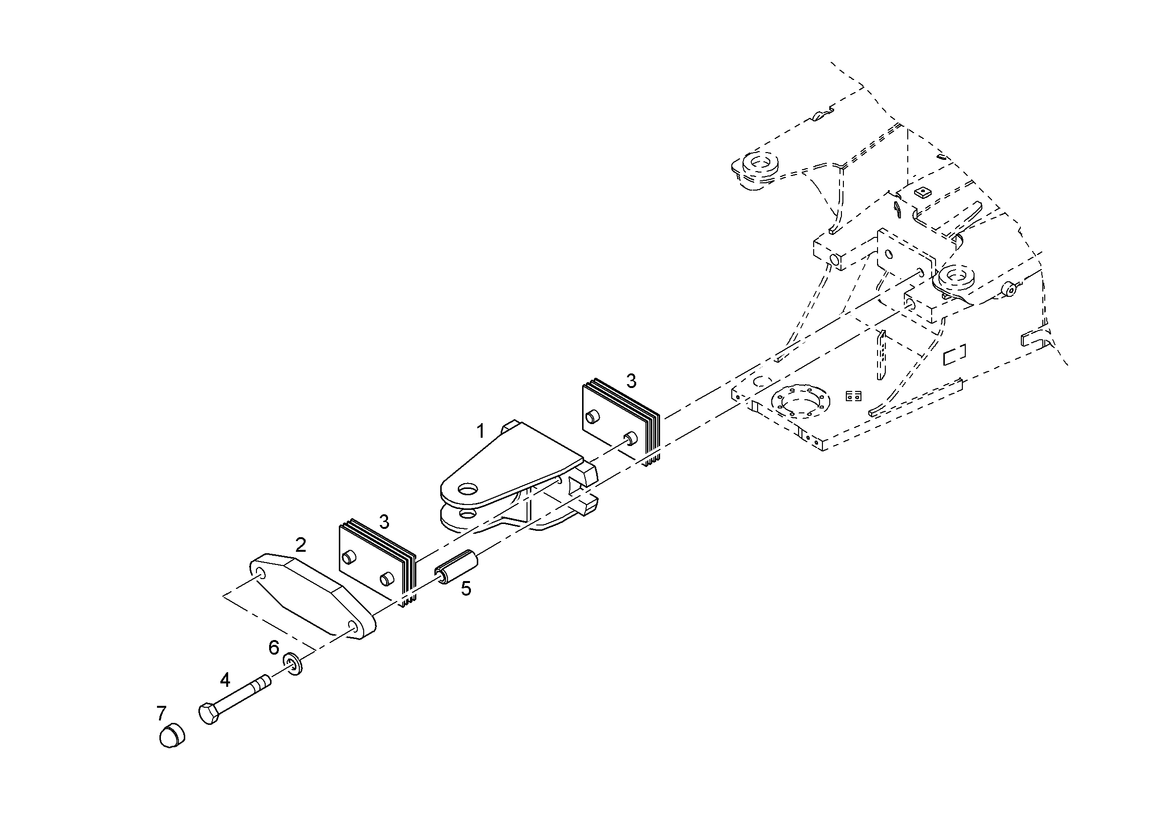 ВИЛКА ОПОРНАЯ 9069620 LIEBHERR