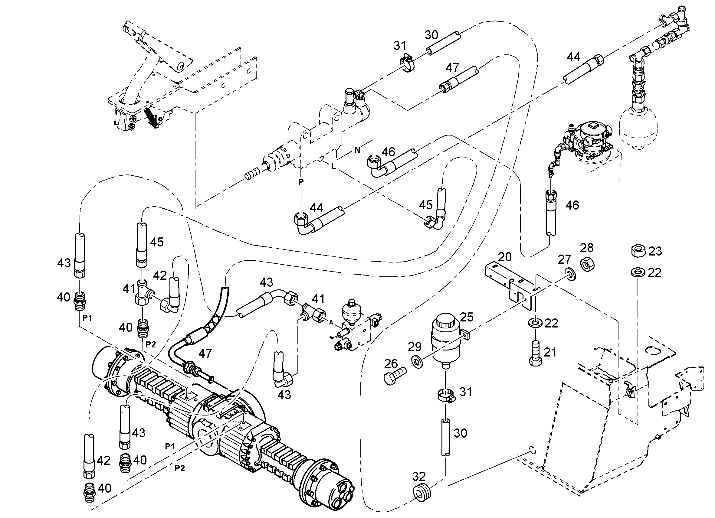ШЛАНГ УПРАВЛЕНИЯ 8X2500 10017705 LIEBHERR